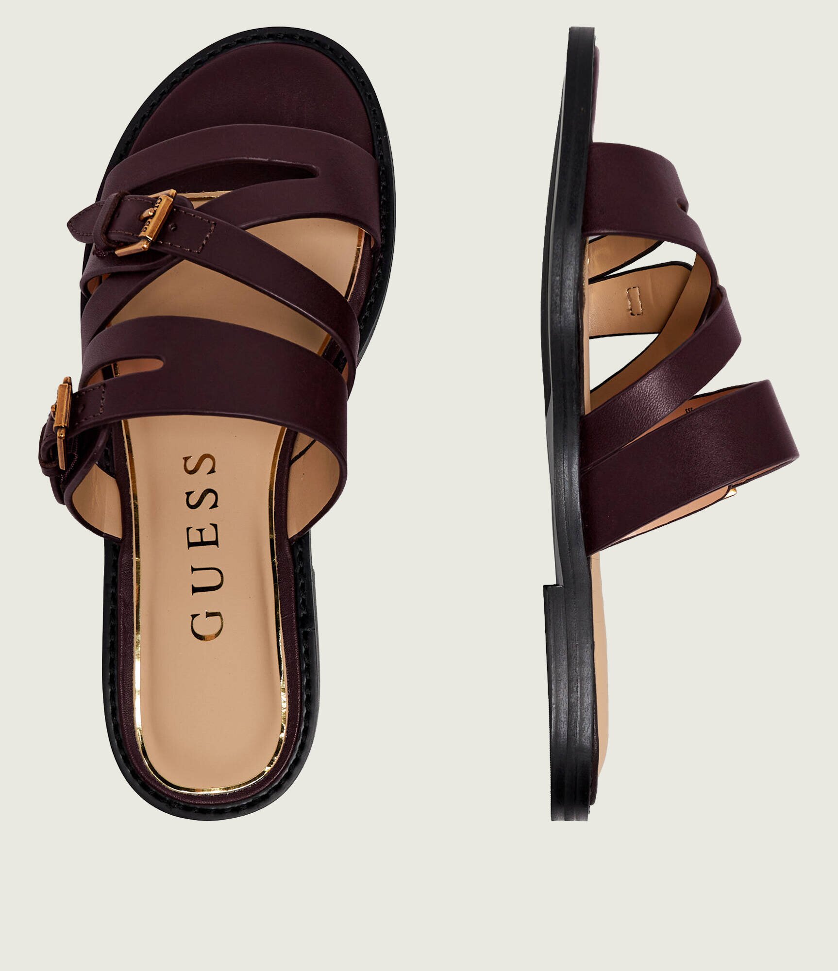 GUESS De piele șlapi Grayden