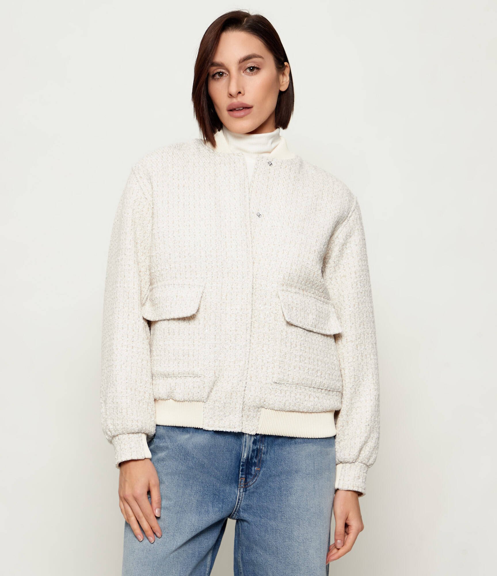 GUESS Geacă bomber PERINNE TWEED | regular fit