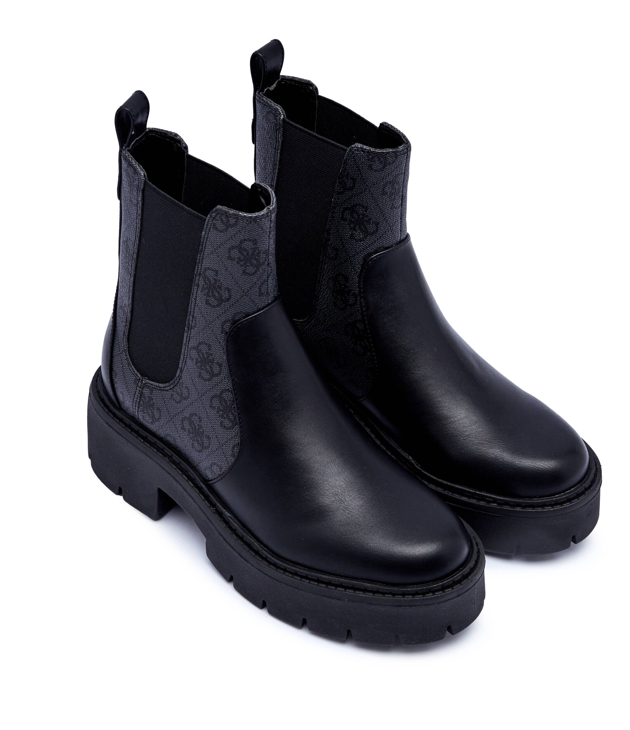 GUESS Ghete chelsea cu adaos de piele