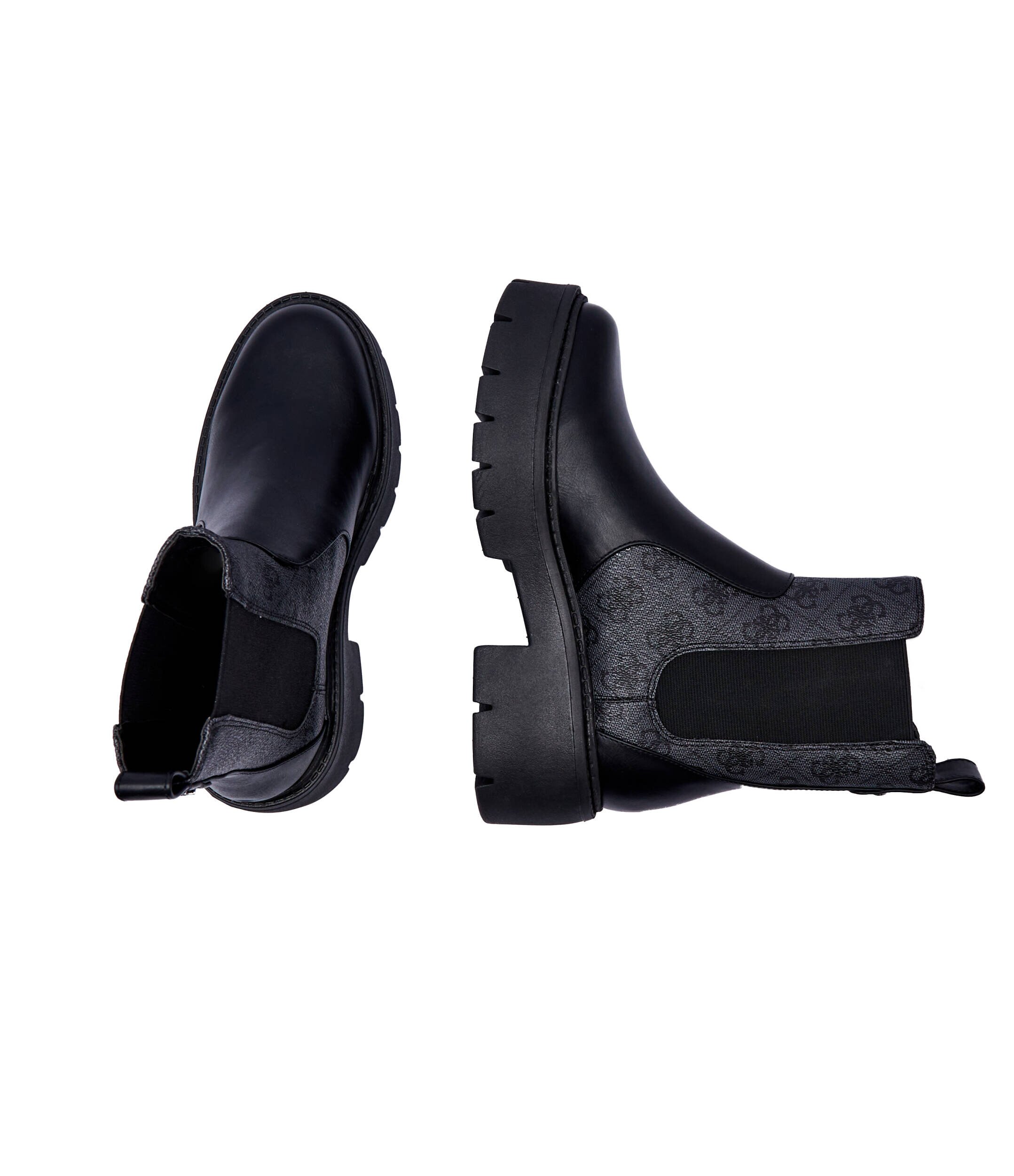 GUESS Ghete chelsea cu adaos de piele