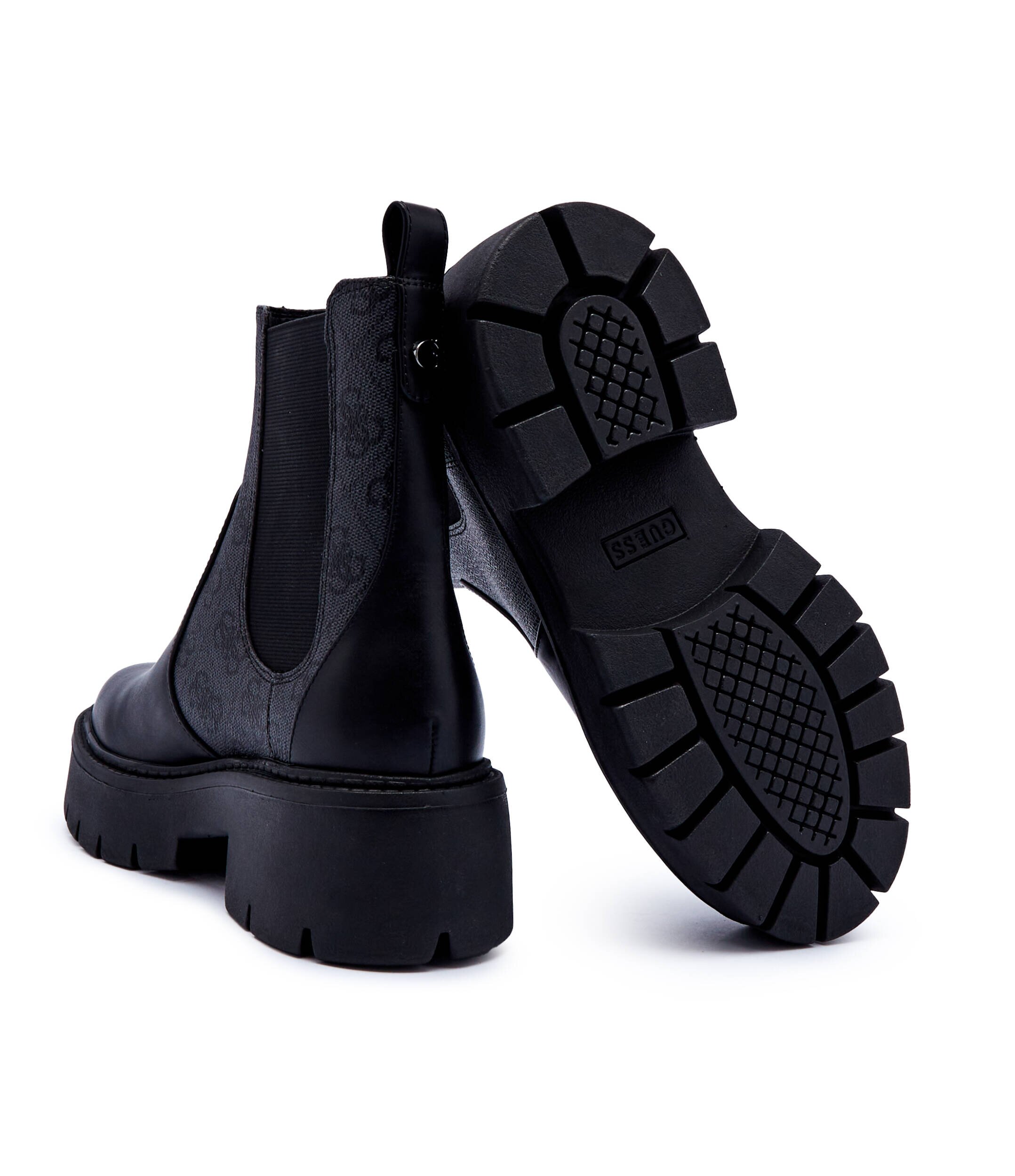 GUESS Ghete chelsea cu adaos de piele