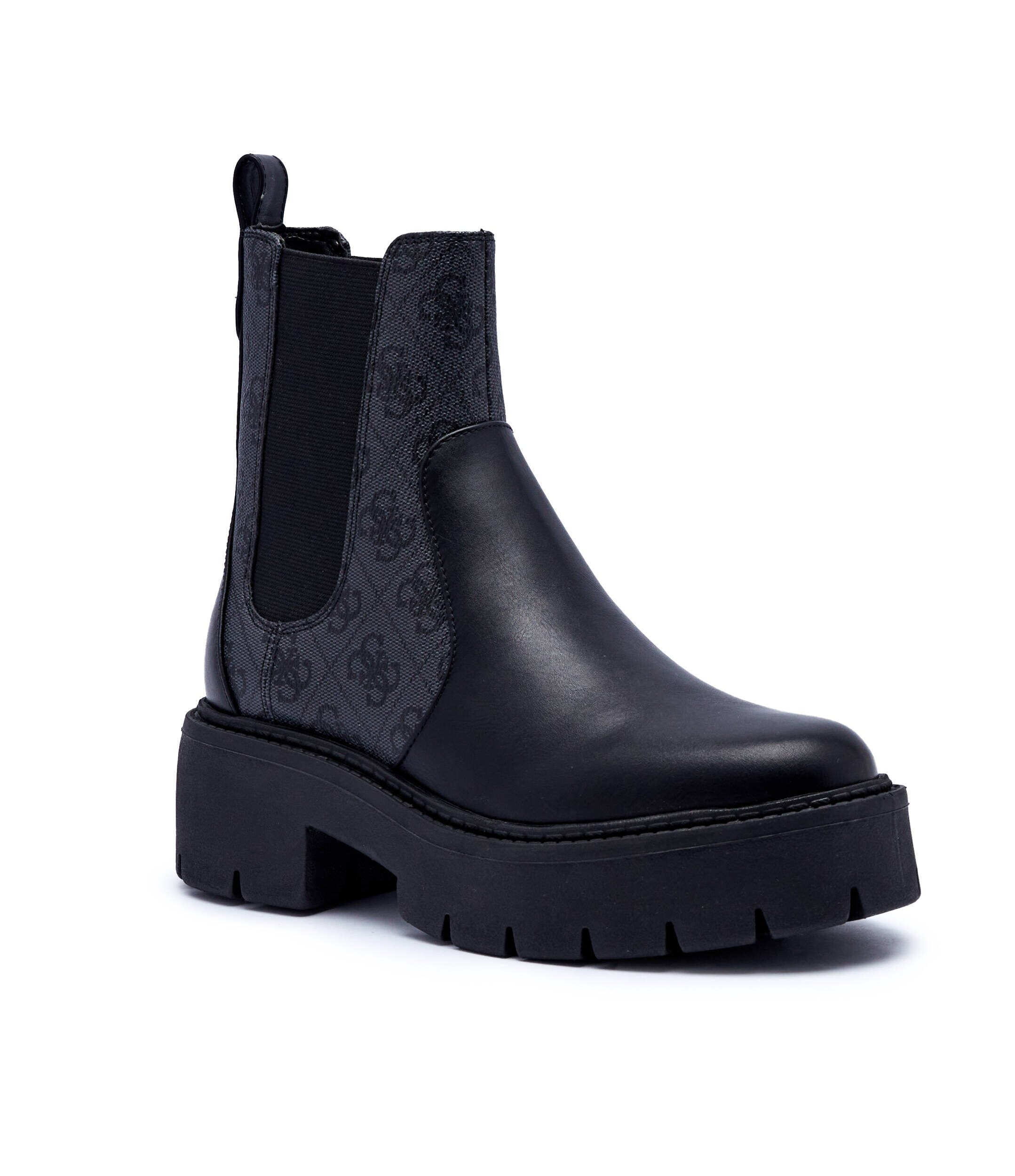 GUESS Ghete chelsea cu adaos de piele