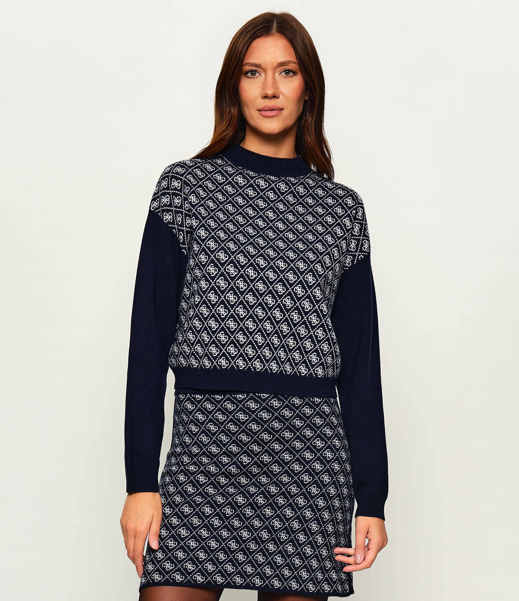 GUESS Guler înalt AUBREY | Loose fit cu adaos de lână