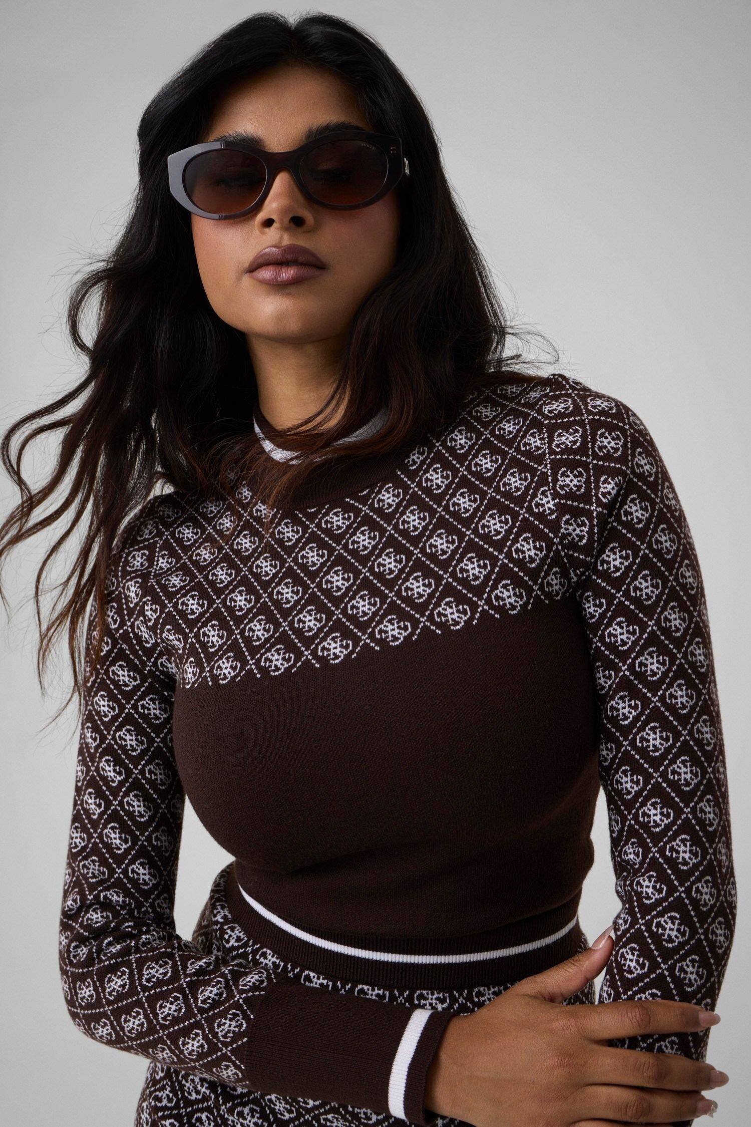 GUESS Guler înalt Aubrey | Slim Fit cu adaos de lână