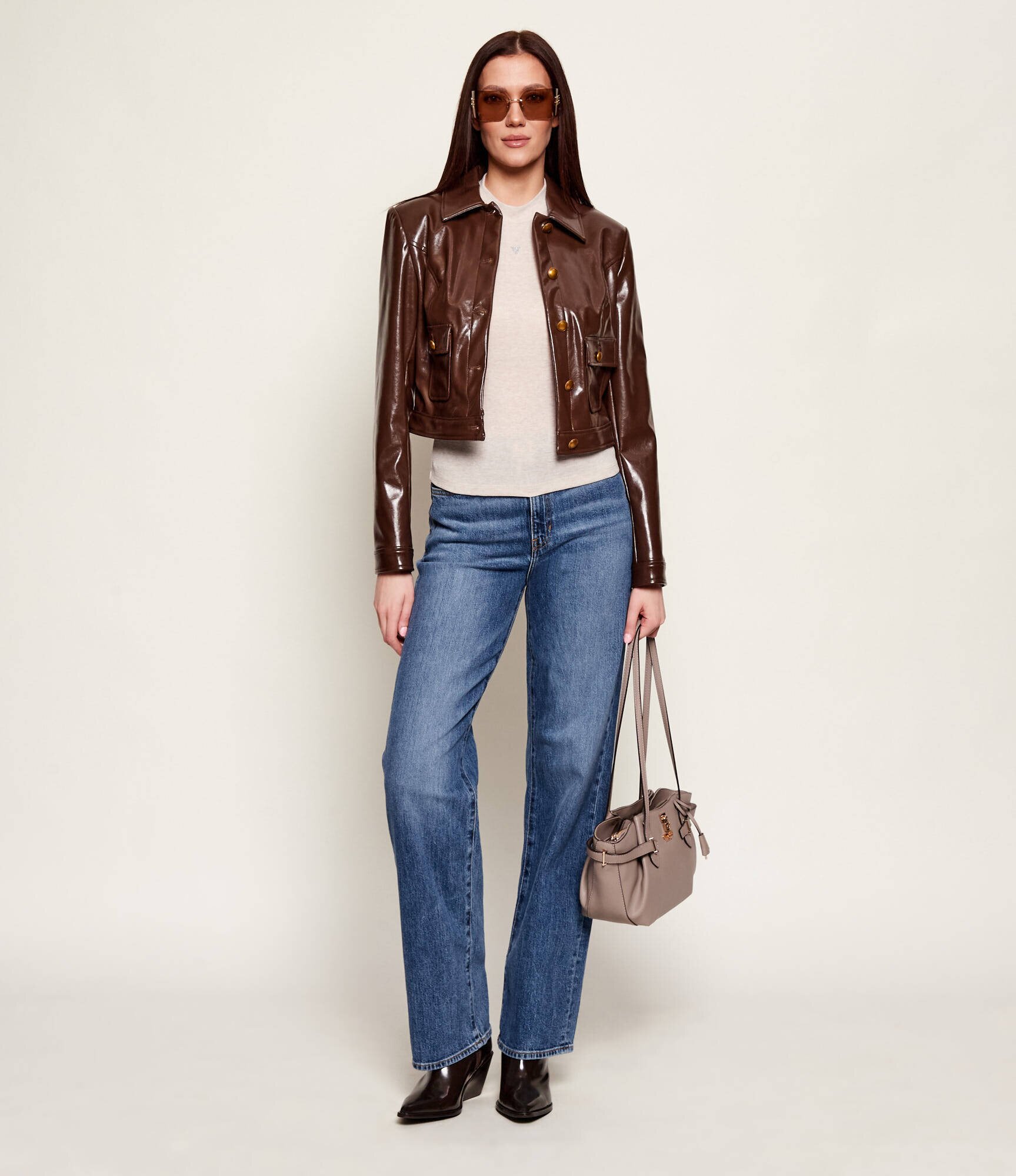 GUESS Guler înalt TINA | Slim Fit | cu adaos de mătase și lână