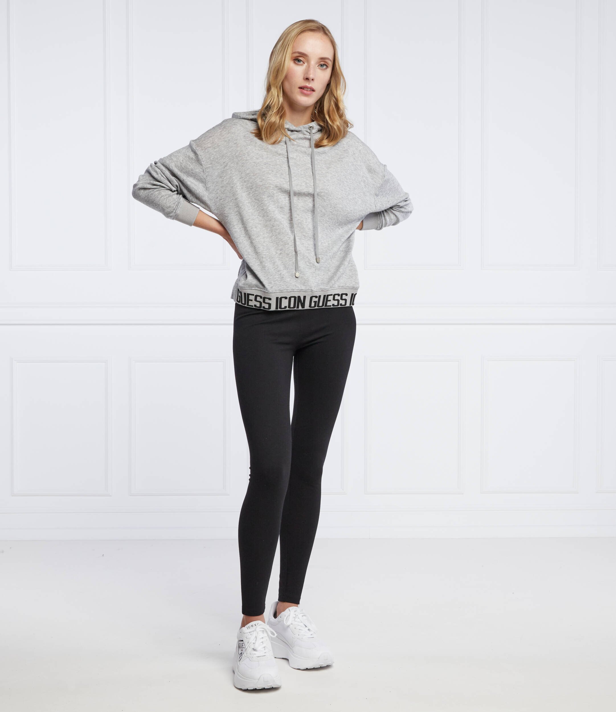 GUESS Hanorac CLELIA | regular fit cu adaos de lână