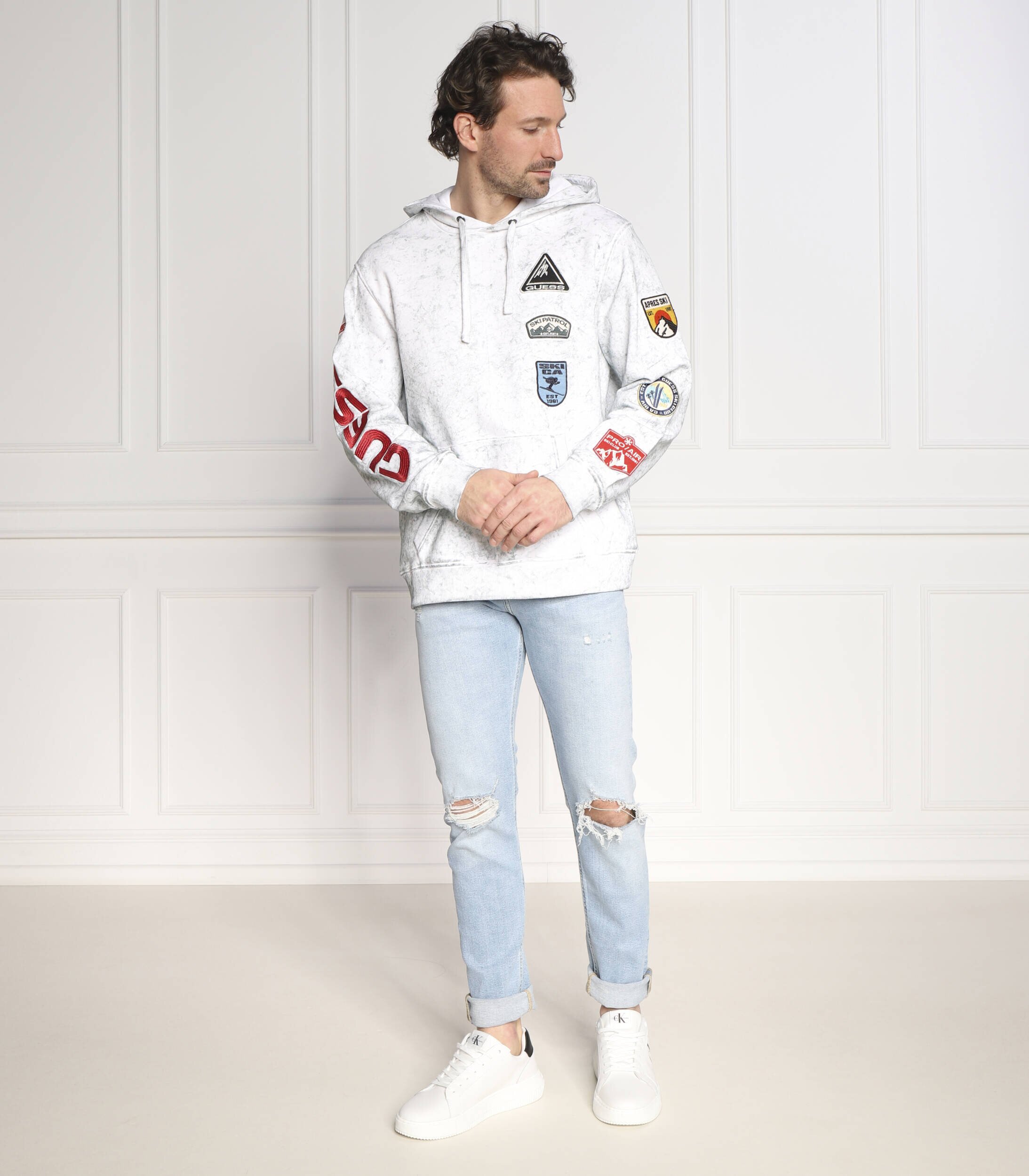 GUESS Hanorac HEAVY FINCH WASHD PATCHES | Regular Fit