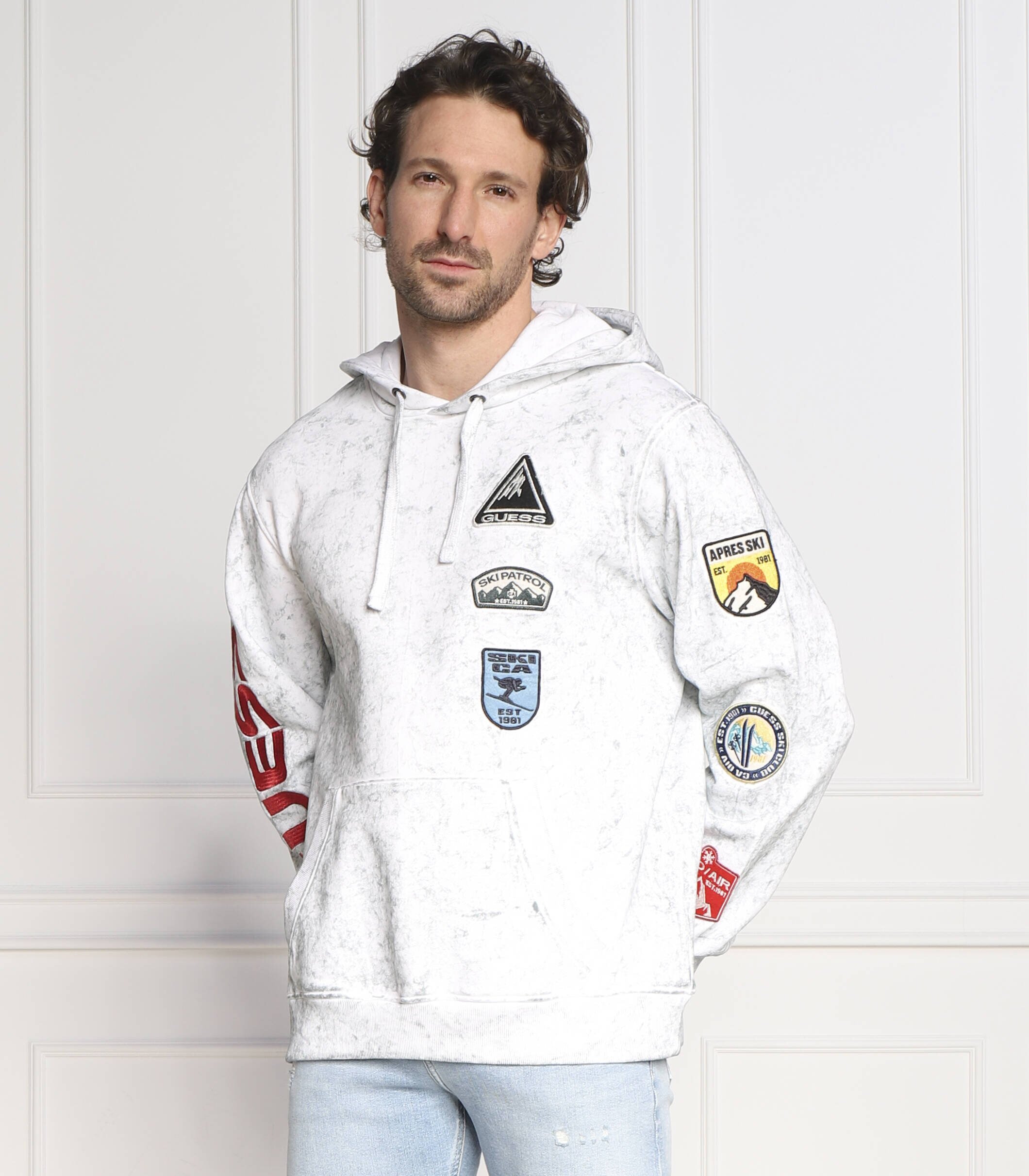 GUESS Hanorac HEAVY FINCH WASHD PATCHES | Regular Fit