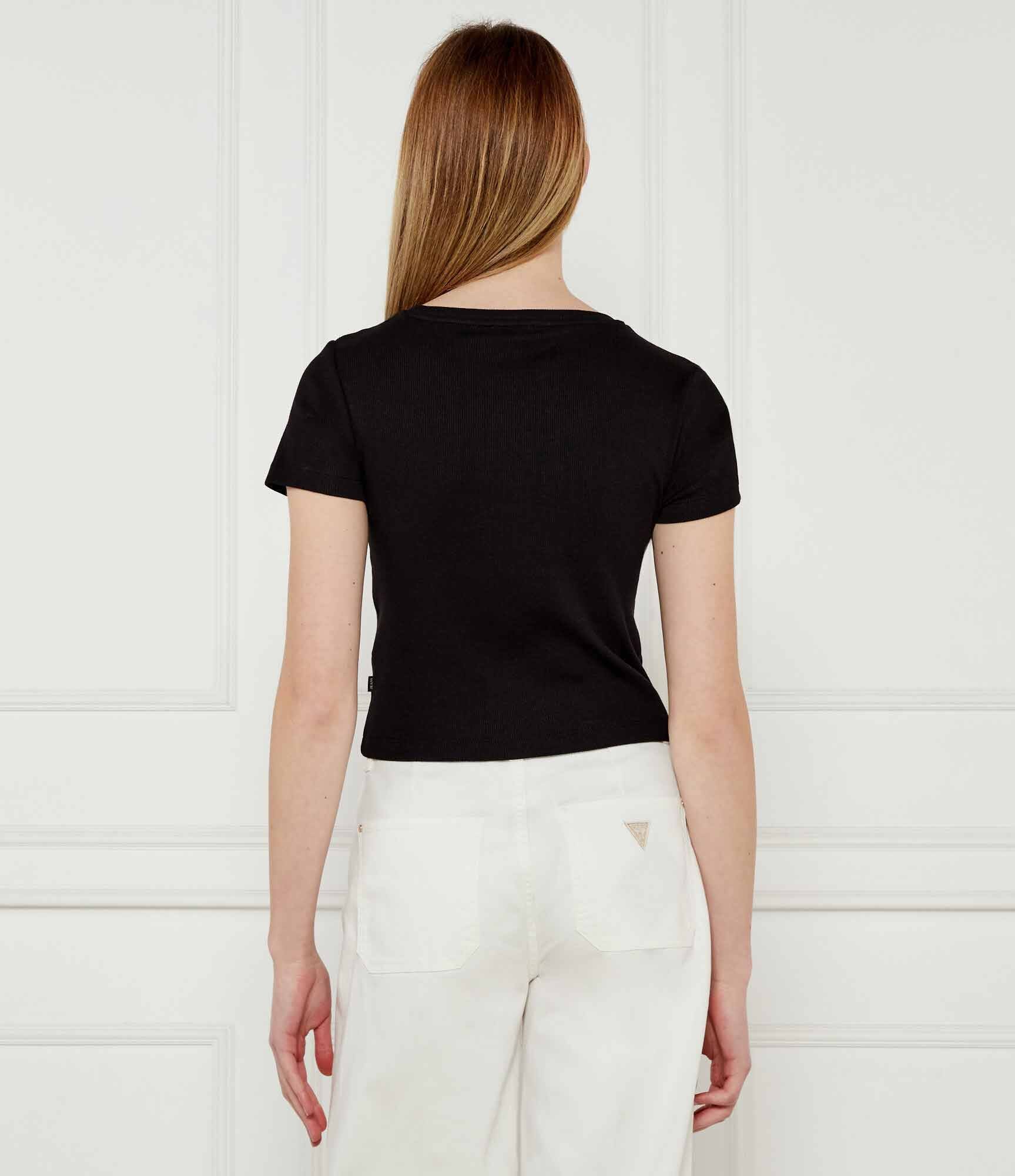 GUESS JEANS Bluză SNAP EMBRO | Cropped Fit
