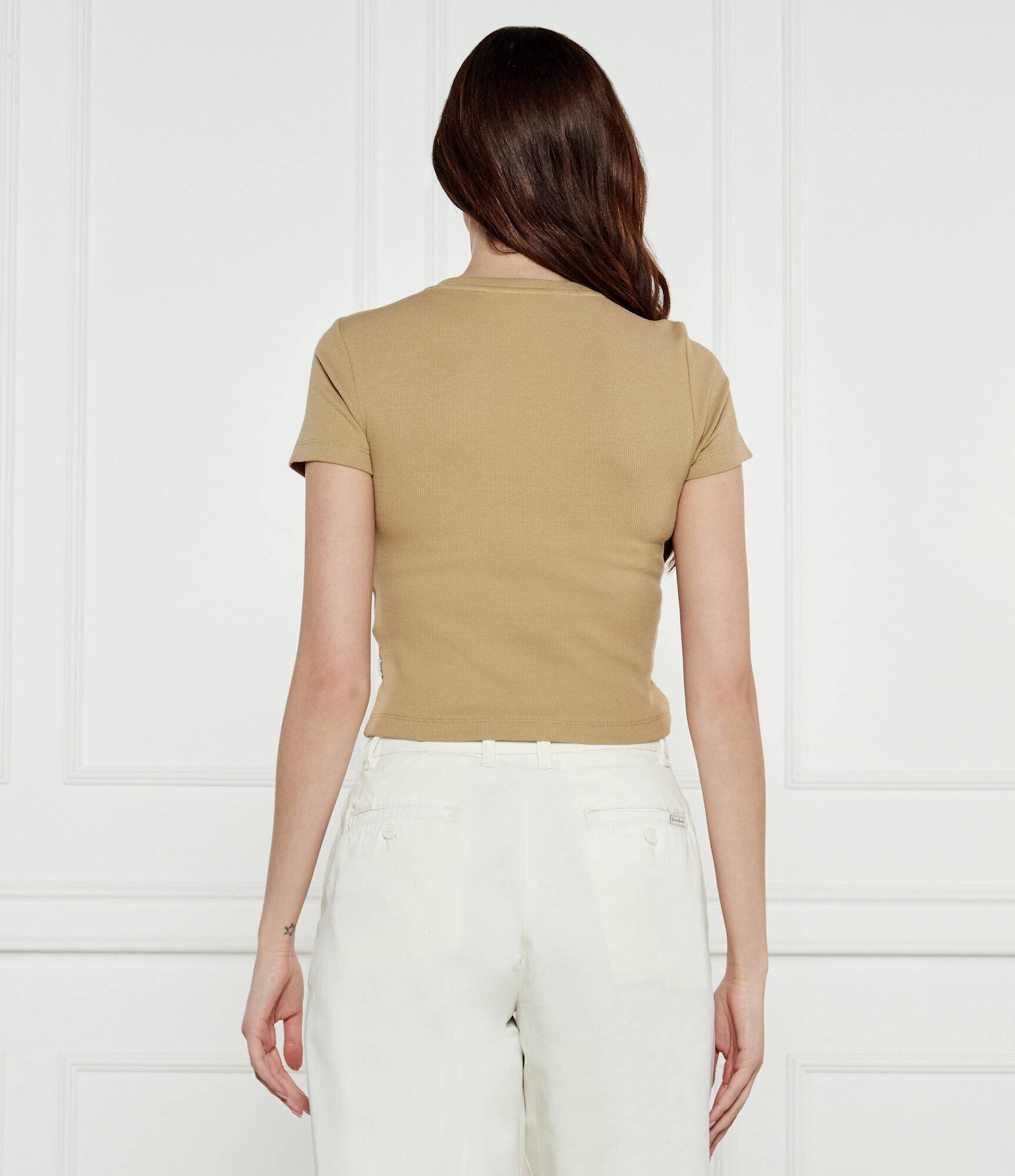 GUESS JEANS Bluză SNAP EMBRO | Cropped Fit