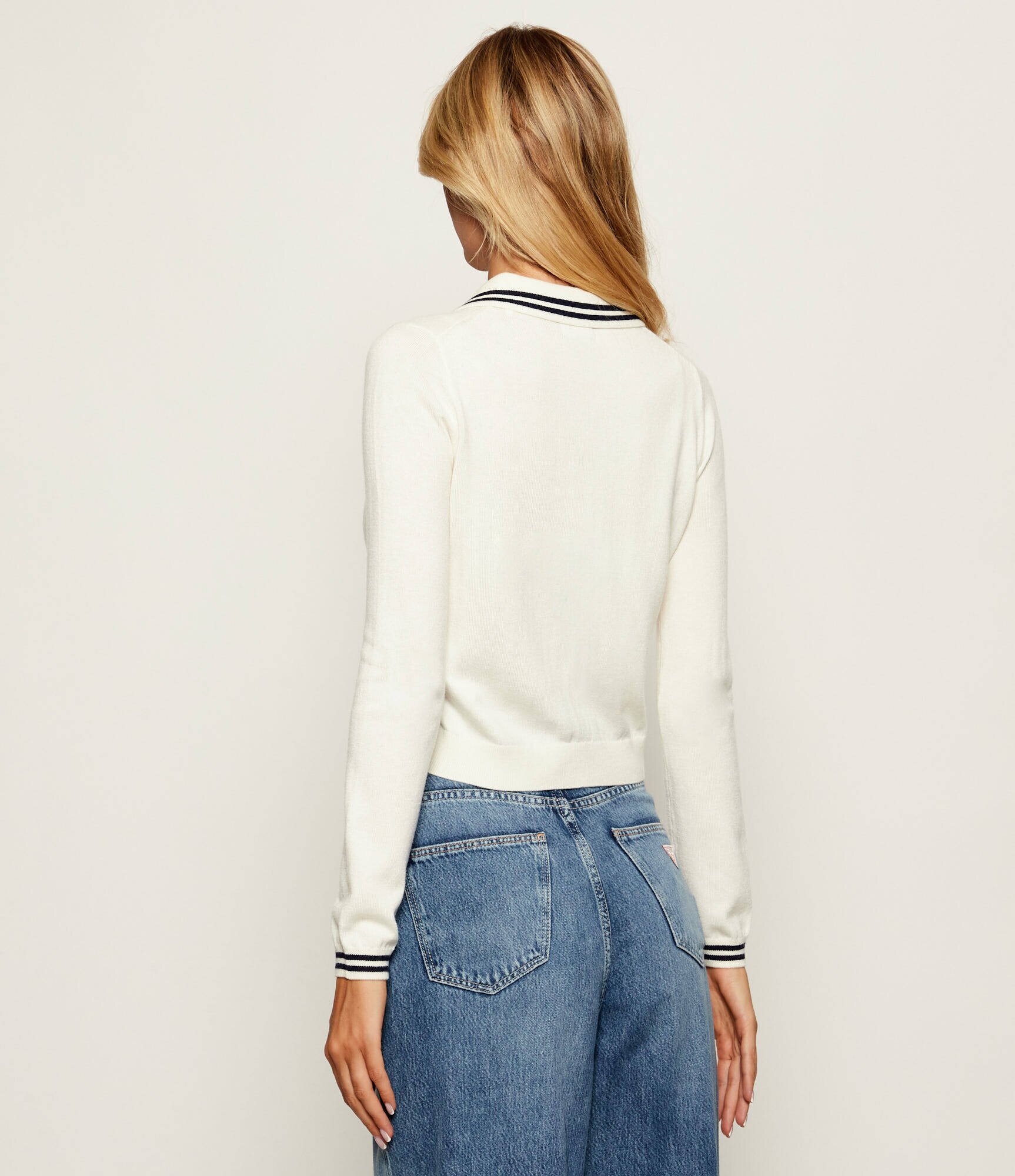 GUESS JEANS Cardigan | Cropped Fit cu adaos de lână