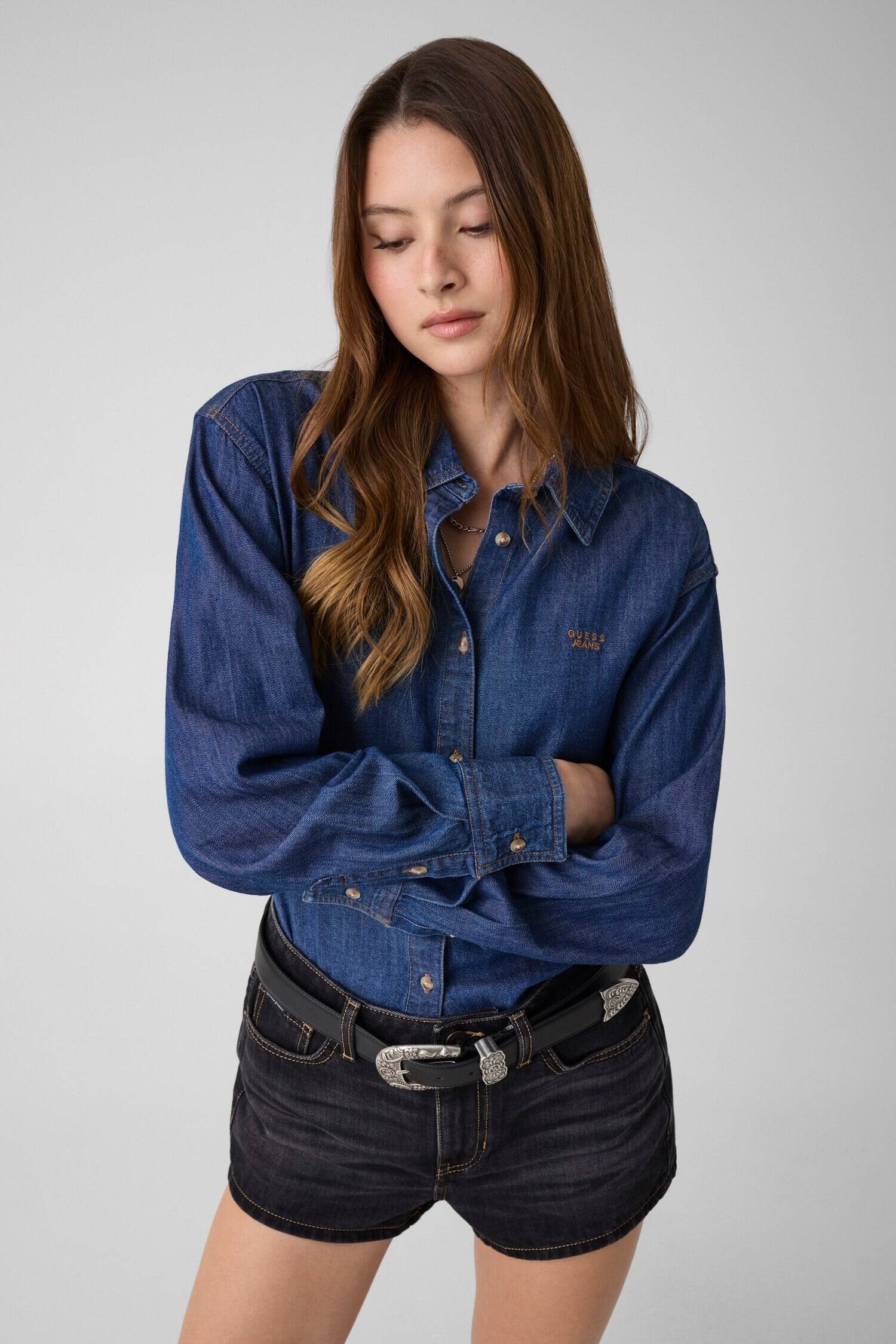 GUESS JEANS De blugi cămașă | Loose fit