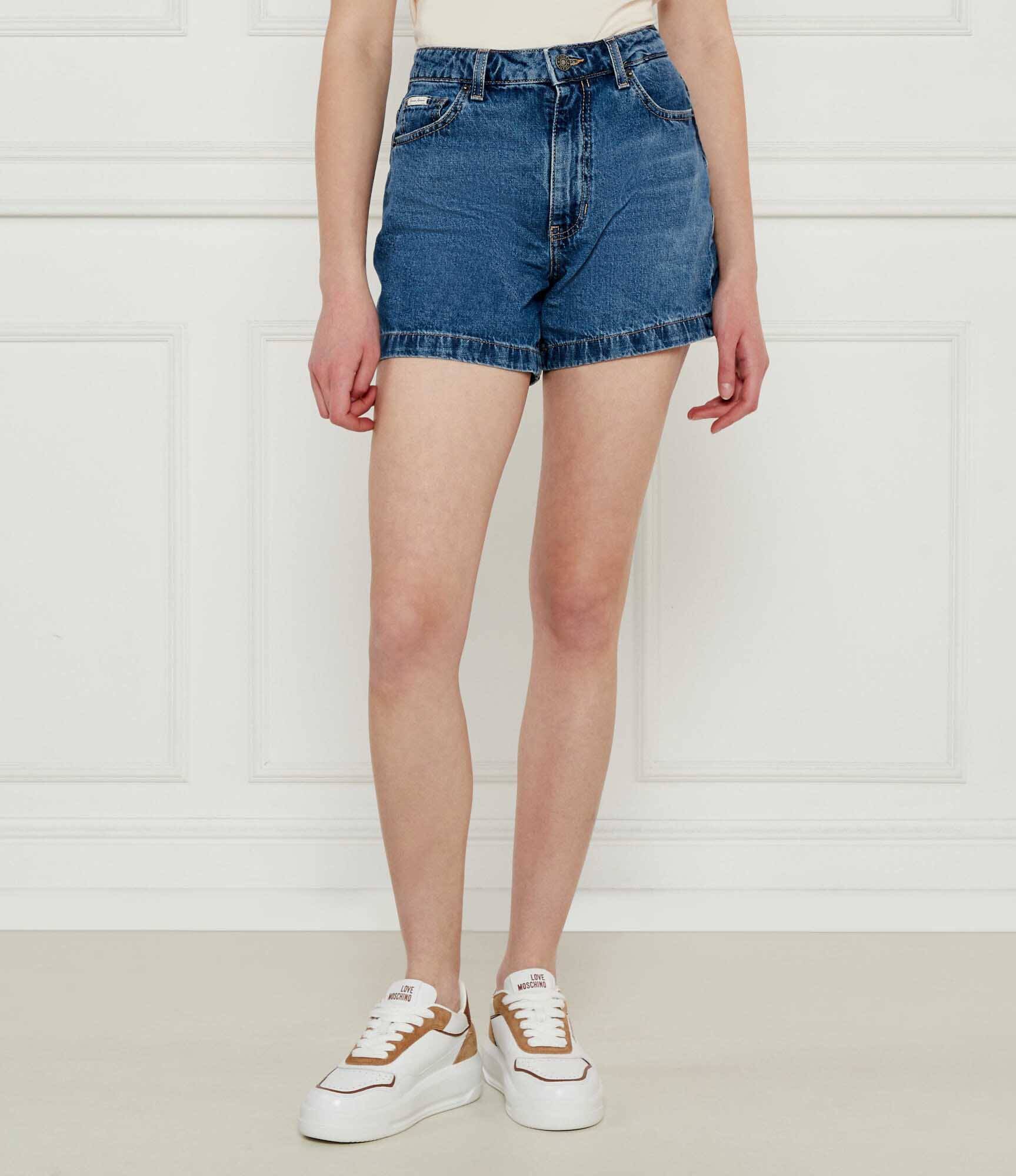 GUESS JEANS De blugi pantaloni scurți | Regular Fit | cu adaos de in
