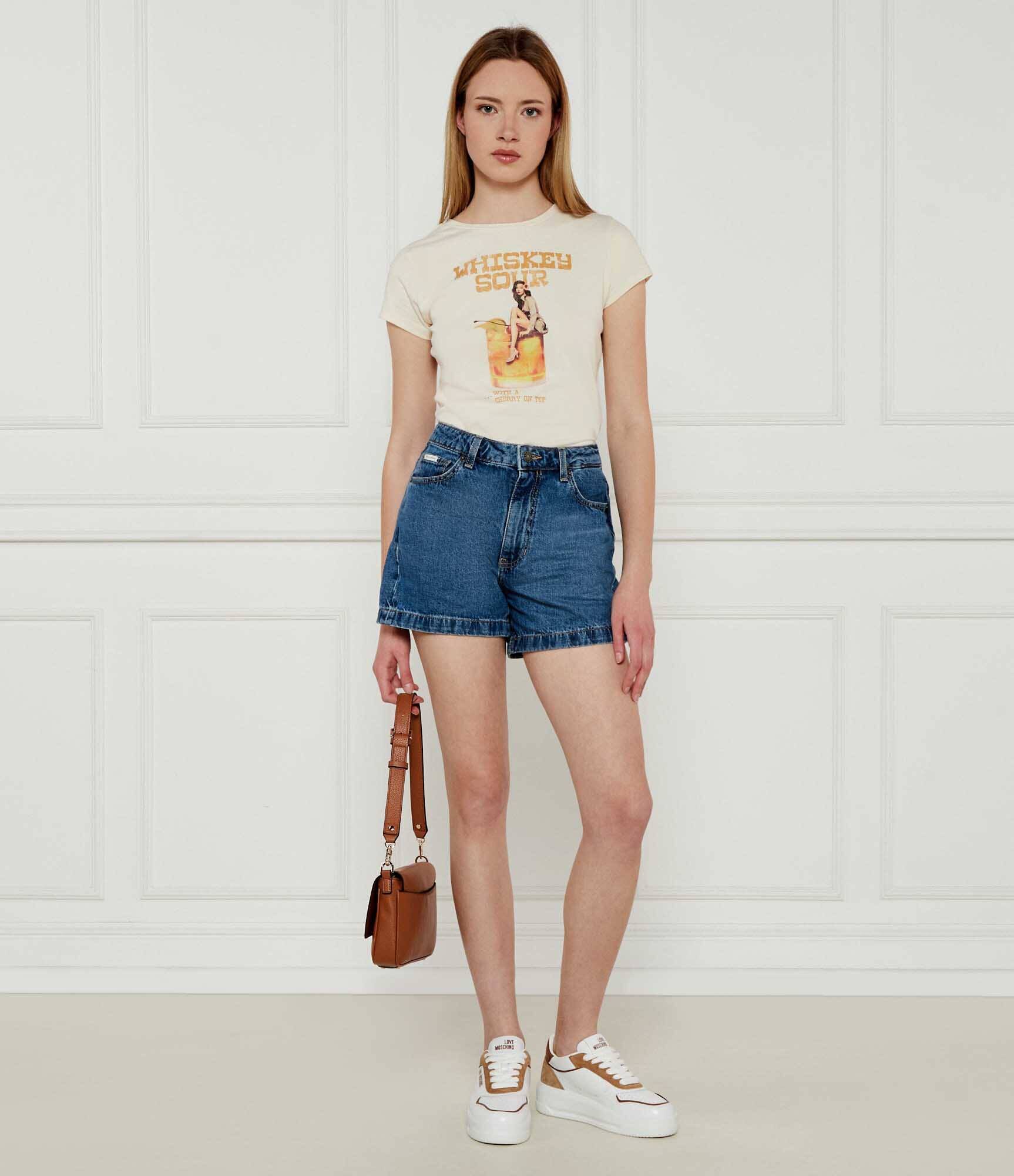 GUESS JEANS De blugi pantaloni scurți | Regular Fit | cu adaos de in