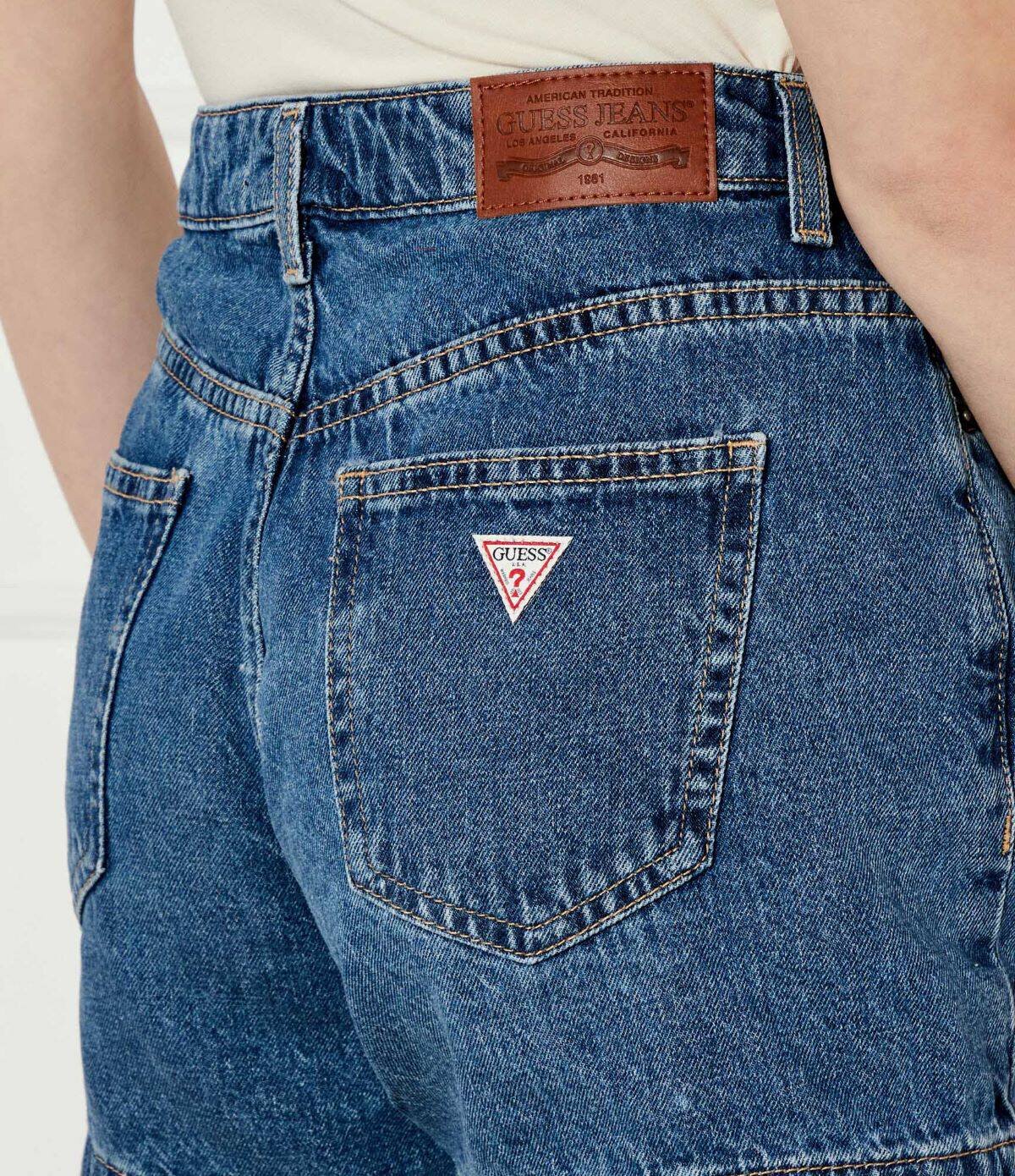 GUESS JEANS De blugi pantaloni scurți | Regular Fit | cu adaos de in