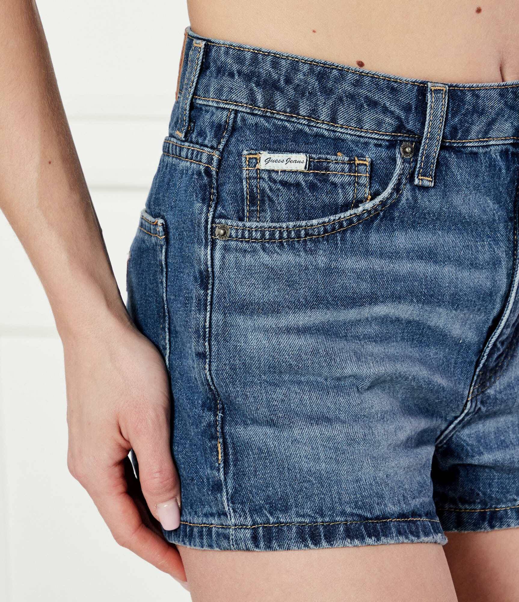 GUESS JEANS De blugi pantaloni scurți | Regular Fit | cu adaos de in