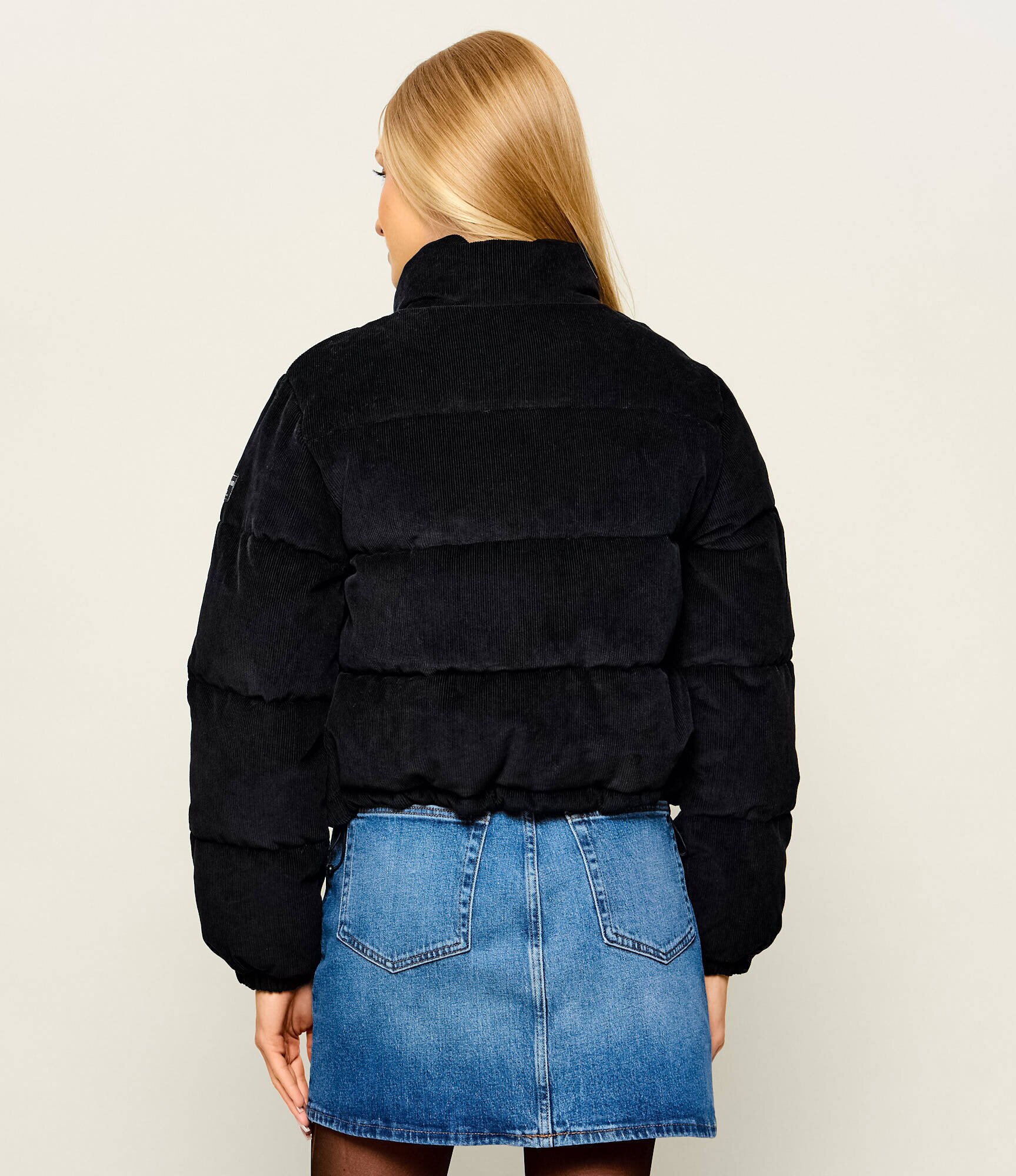 GUESS JEANS Geacă | Cropped Fit | catifea reiată