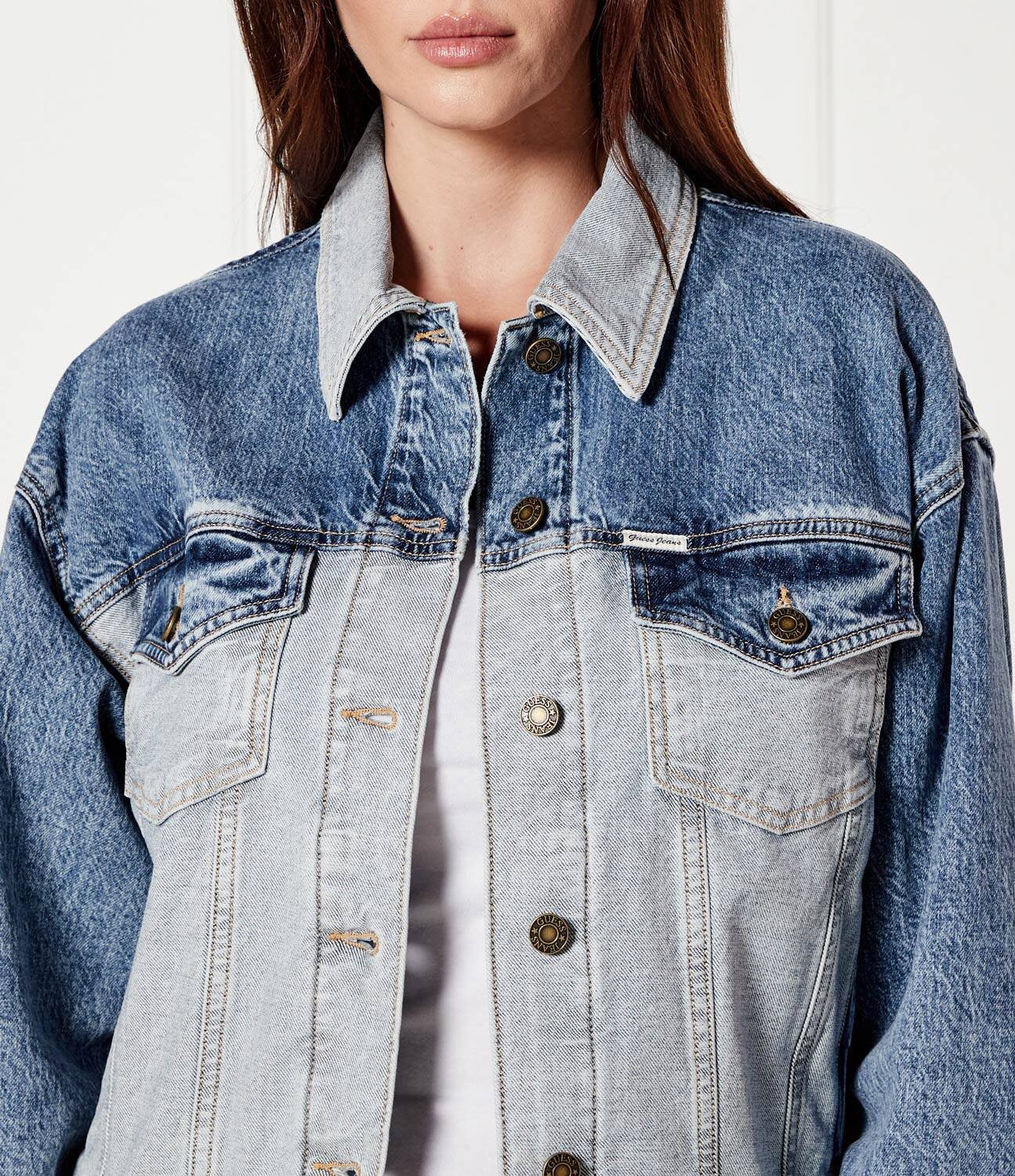 GUESS JEANS Geacă de blug | Oversize fit