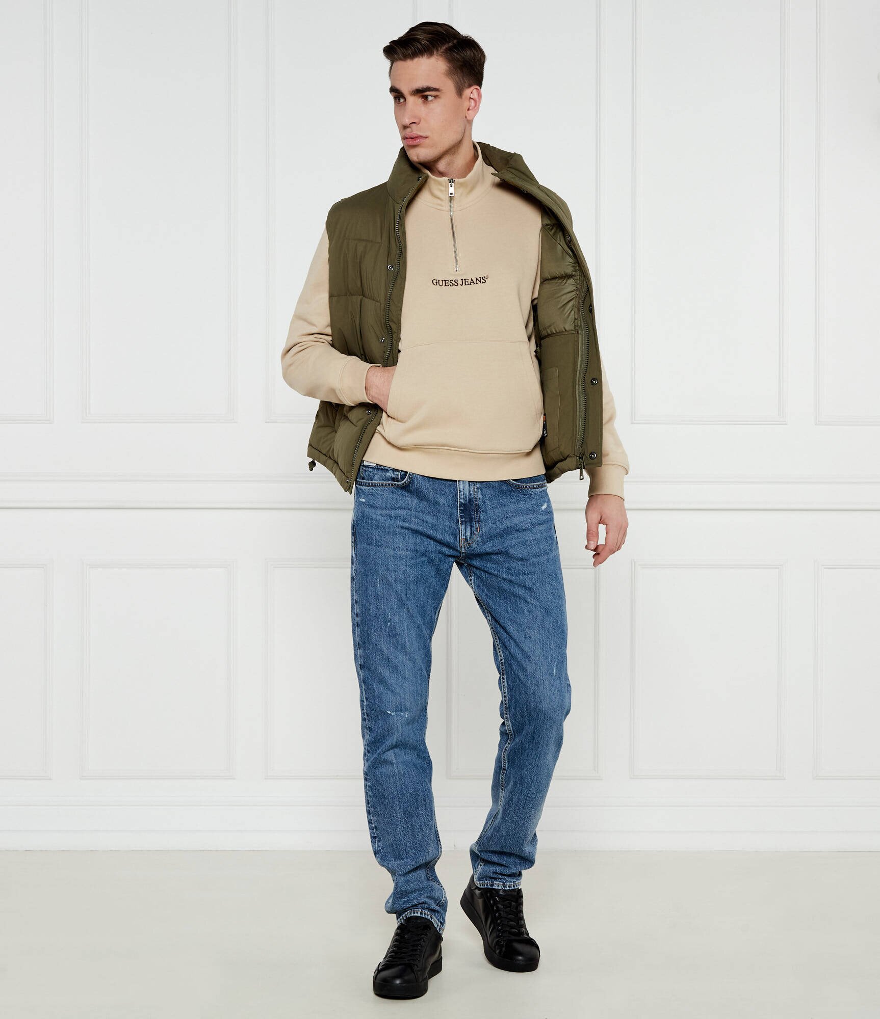 GUESS JEANS Hanorac Half Zip | regular fit