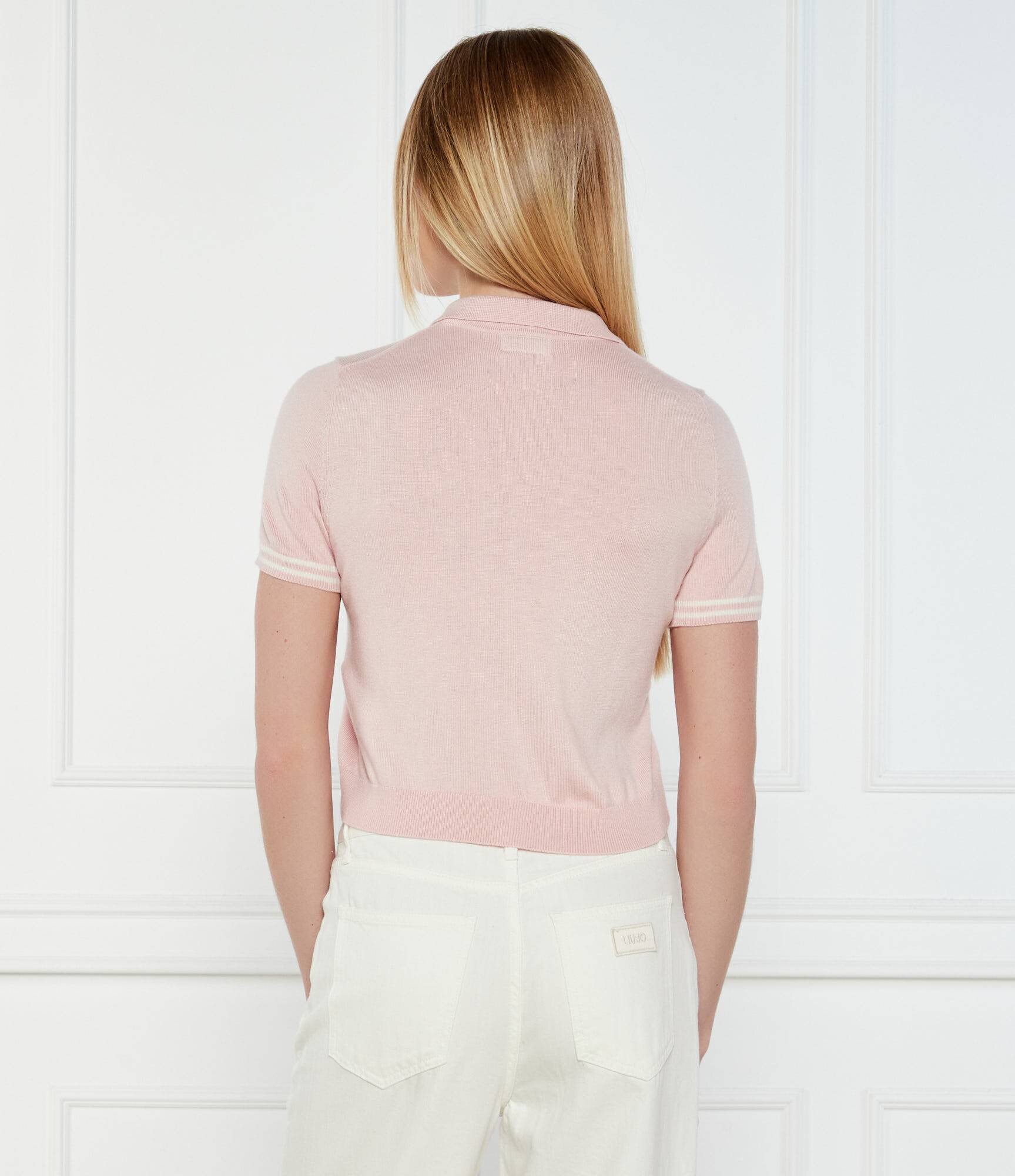GUESS JEANS Polo CARDI | Cropped Fit cu adaos de mătase