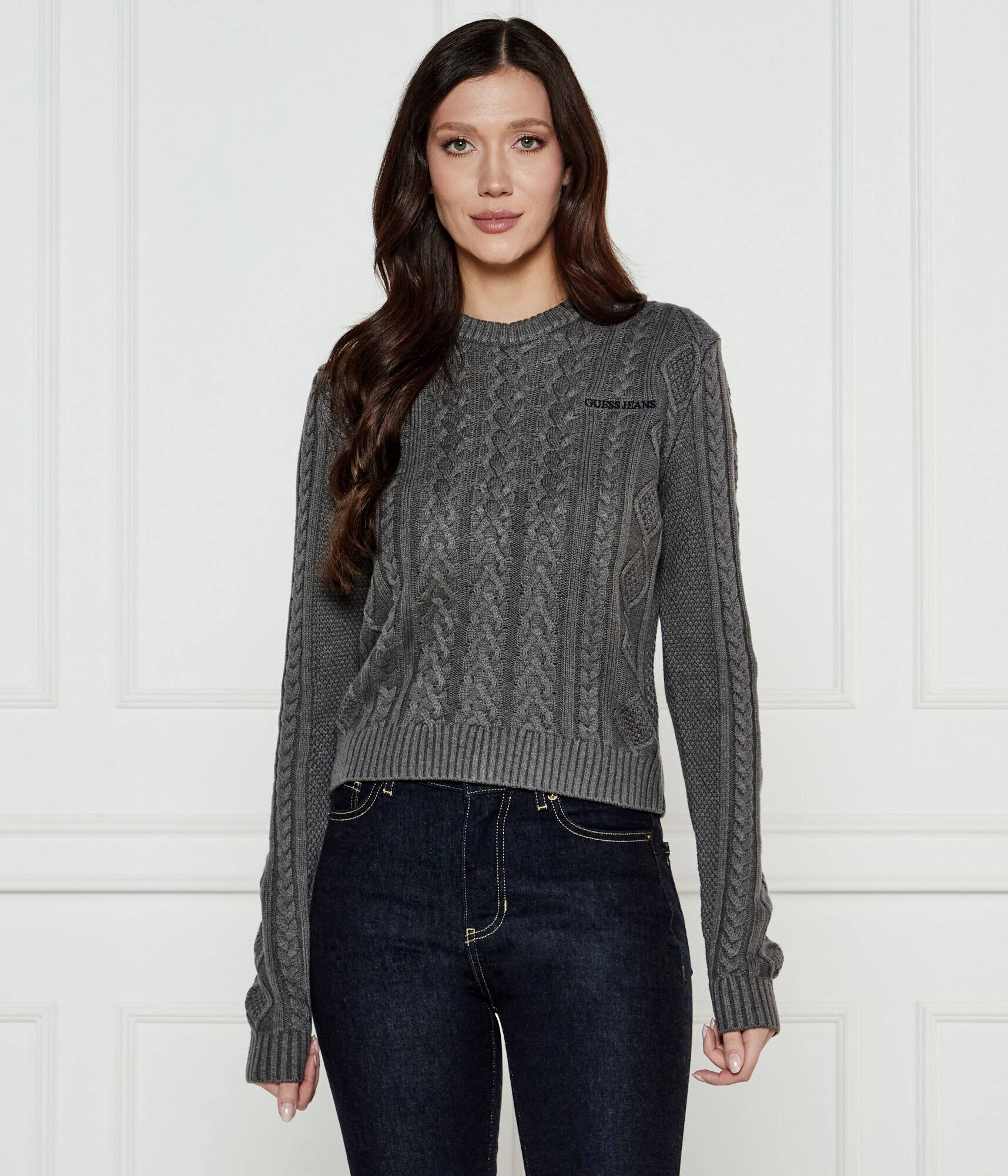 GUESS JEANS Pulover | Regular Fit cu adaos de lână