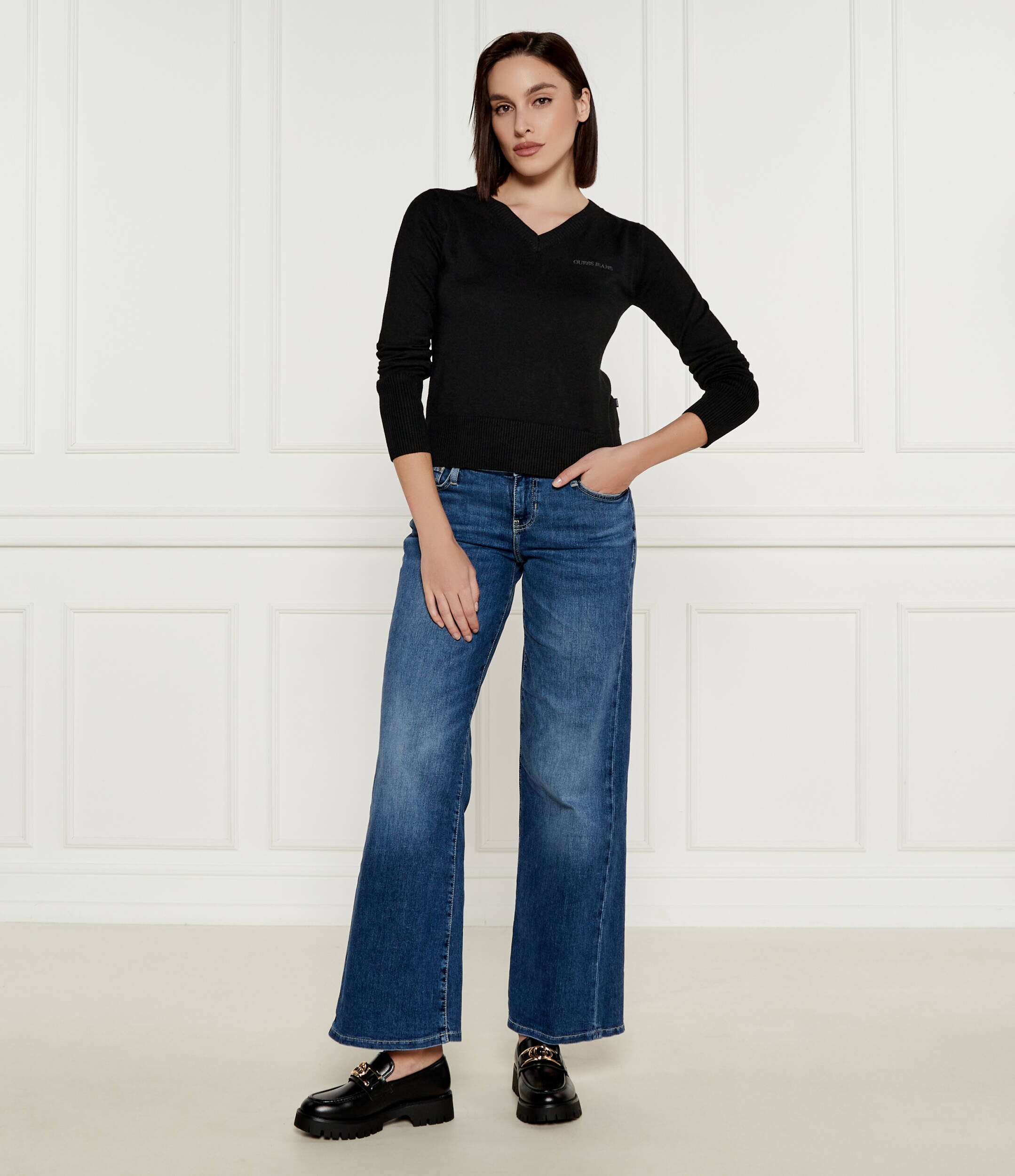 GUESS JEANS Pulover | Regular Fit cu adaos de lână