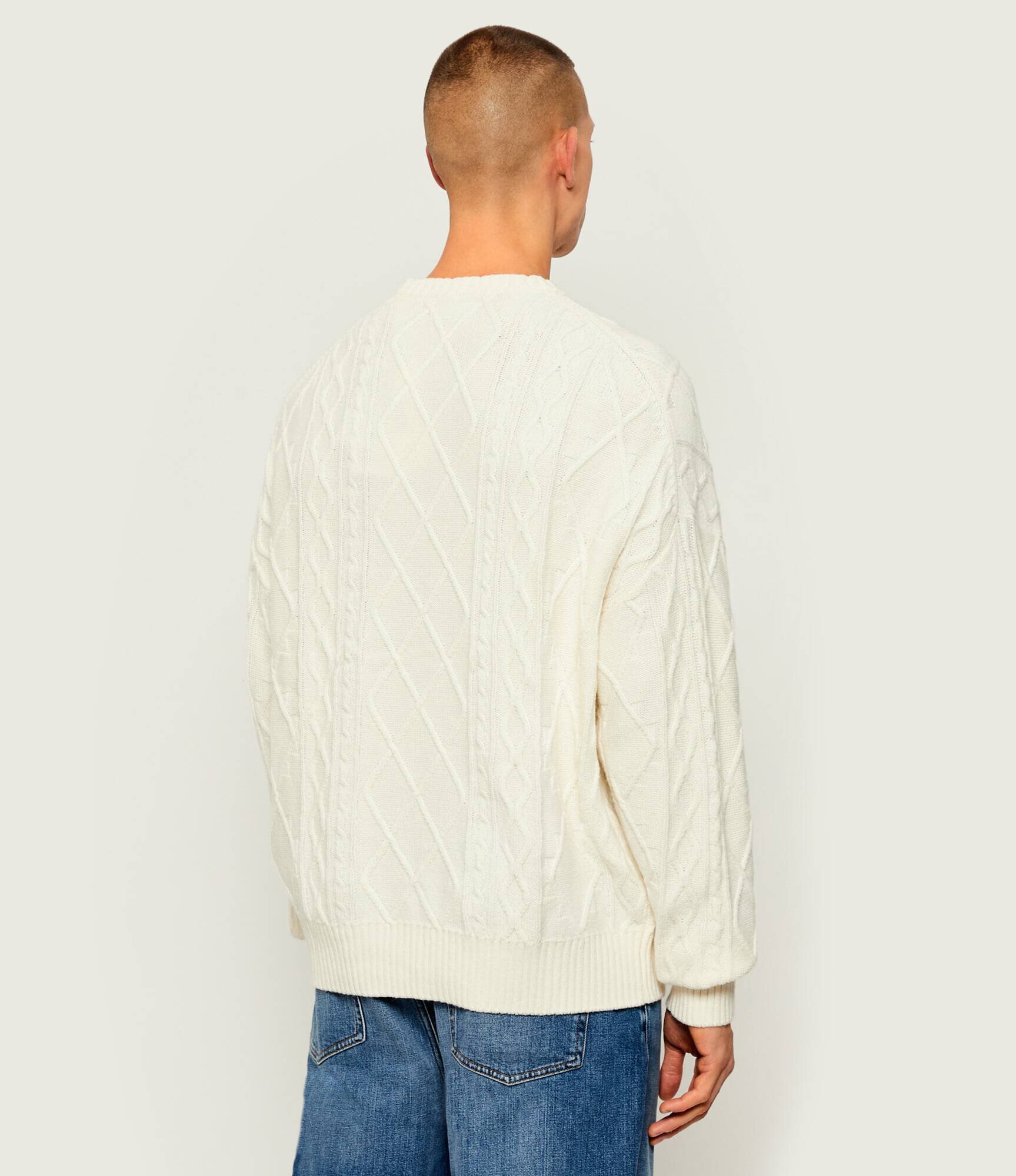GUESS JEANS Pulover | Relaxed fit cu adaos de lână
