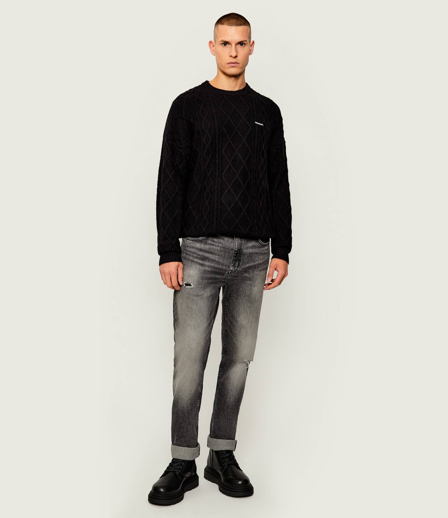 GUESS JEANS Pulover | Relaxed fit cu adaos de lână