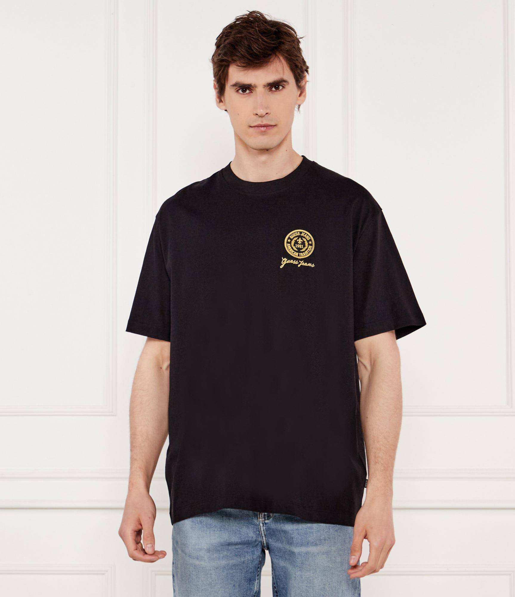 GUESS JEANS Tricou Embroide | Oversize fit