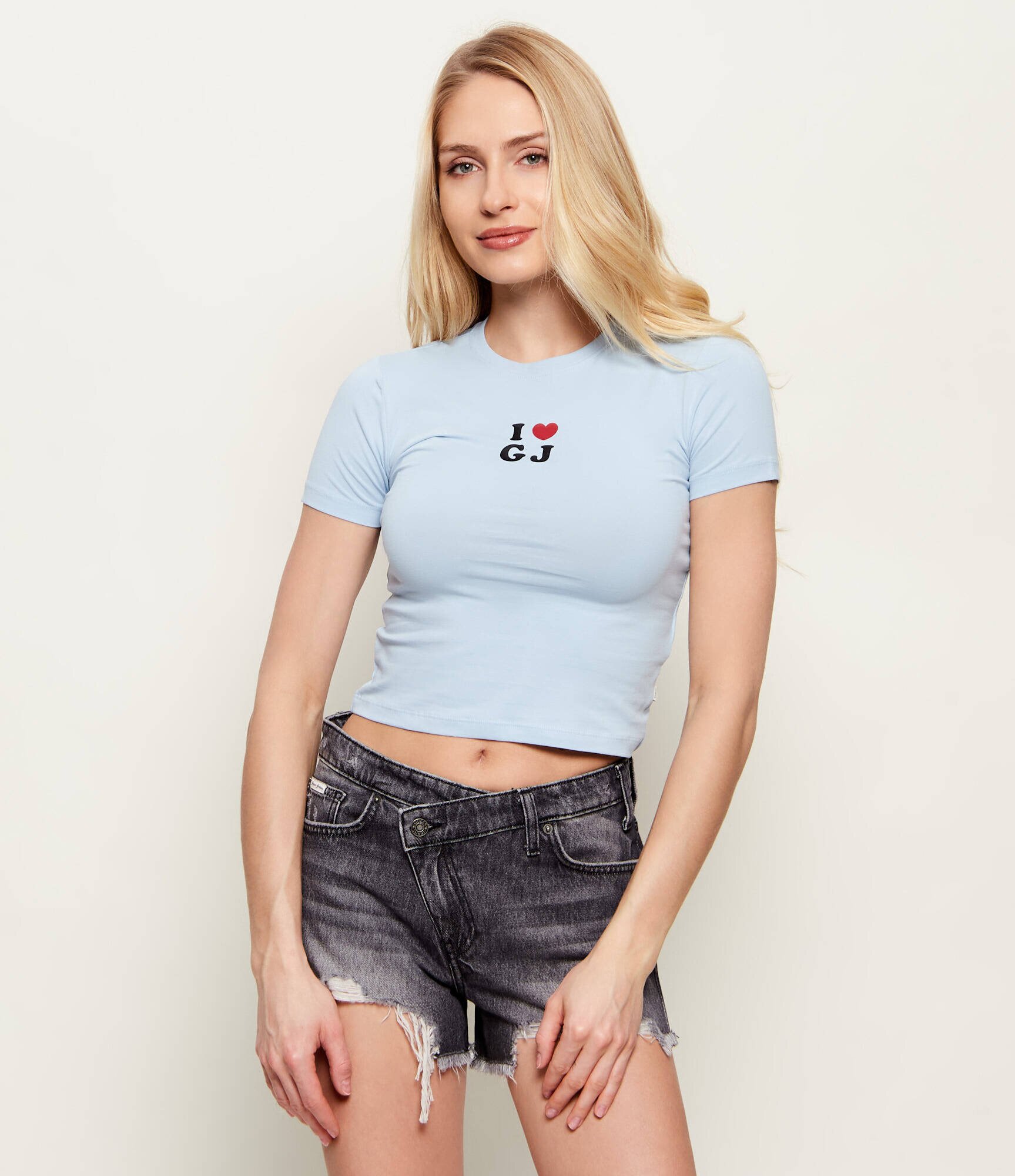 GUESS JEANS Tricou I LOVE | Slim Fit