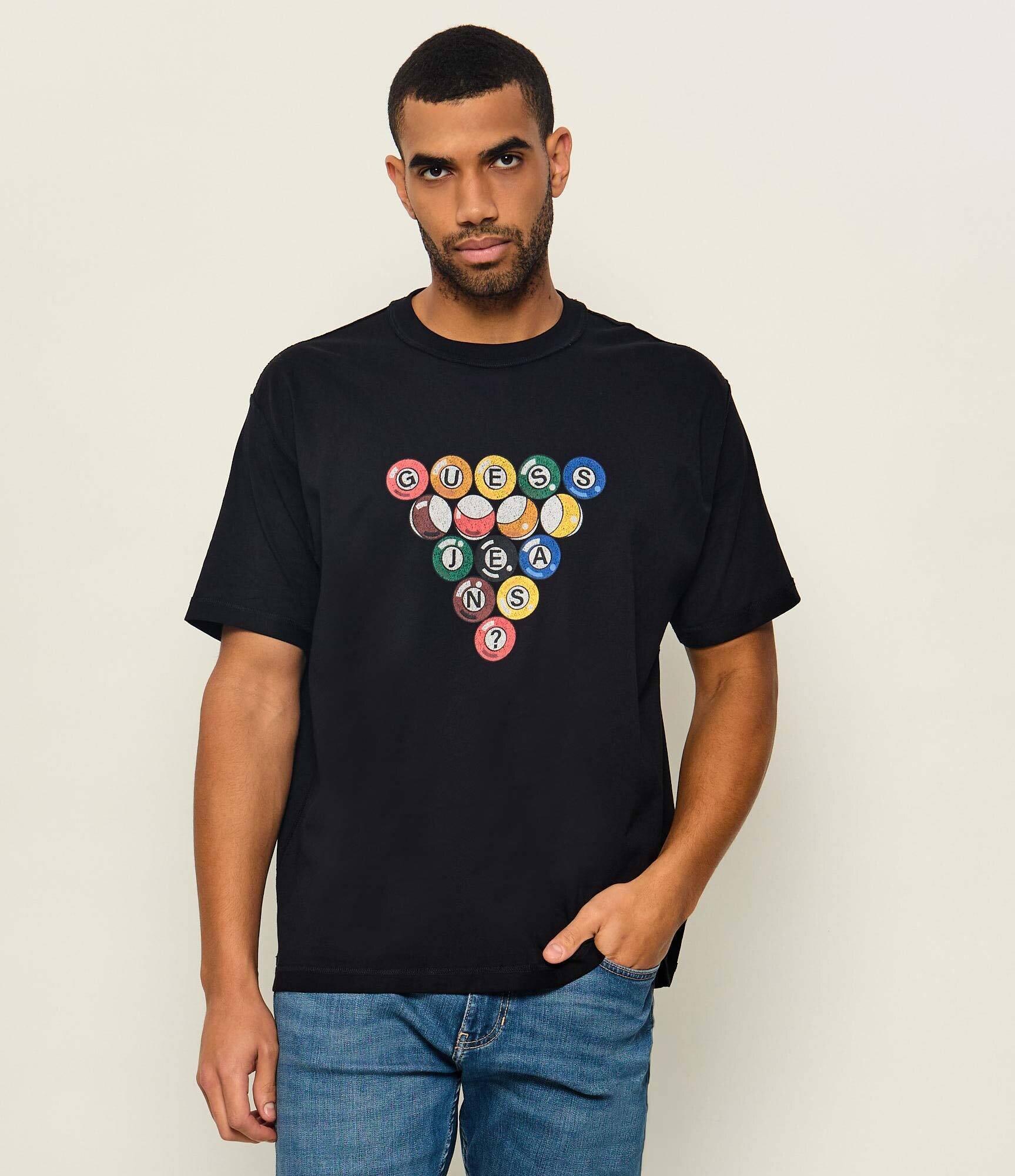 GUESS JEANS Tricou Pool Ball | Oversize fit