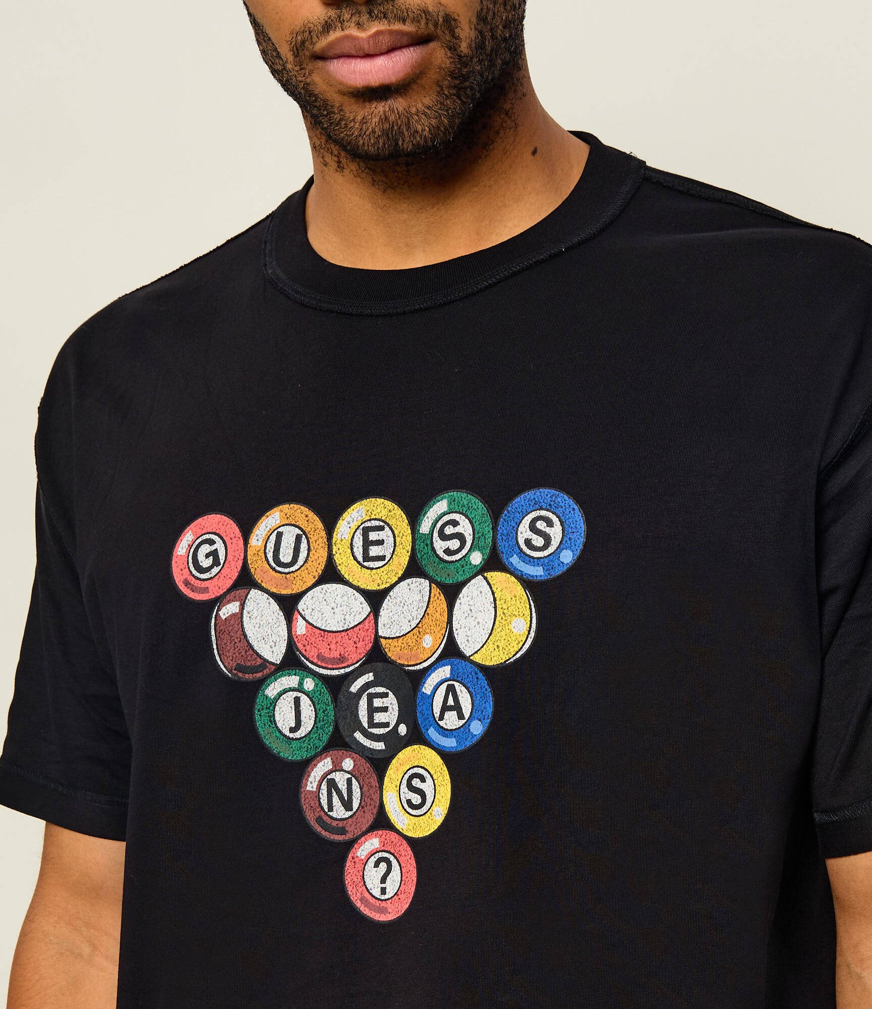 GUESS JEANS Tricou Pool Ball | Oversize fit