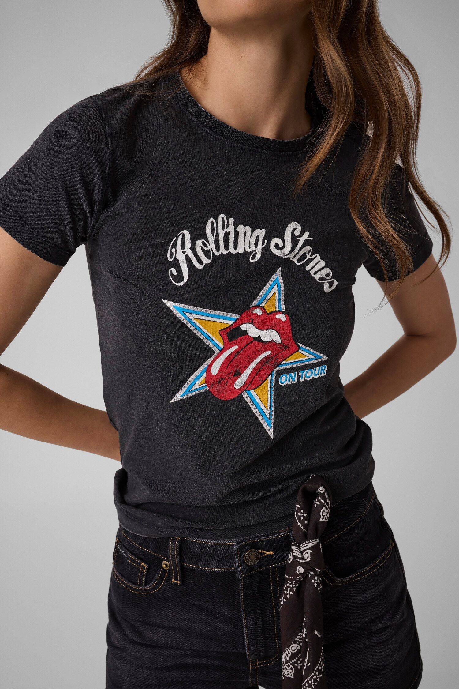 GUESS JEANS Tricou Rhinest | x Rolling Stones | Slim Fit