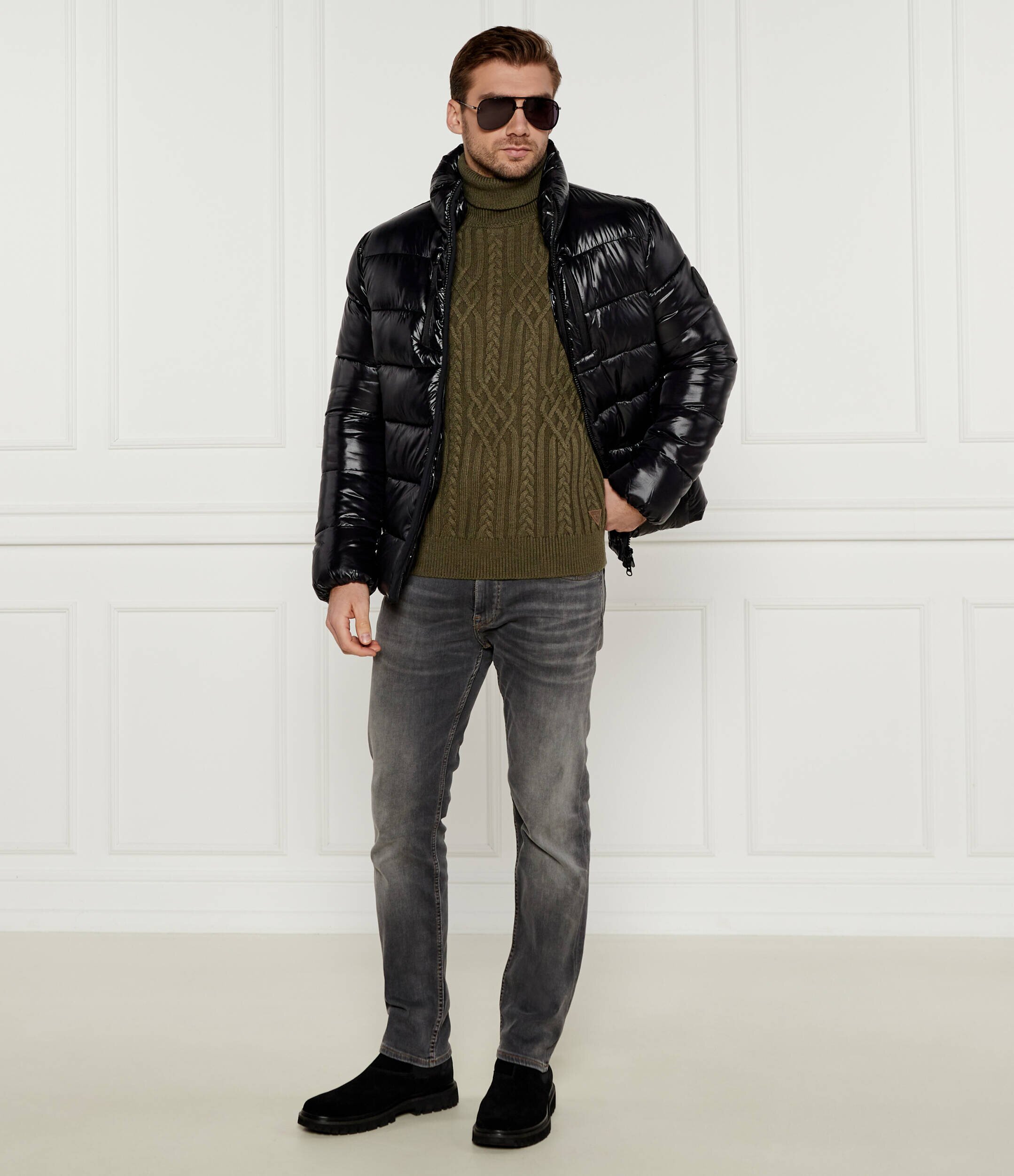 GUESS Maletă EVANDER | Regular Fit cu adaos de lână