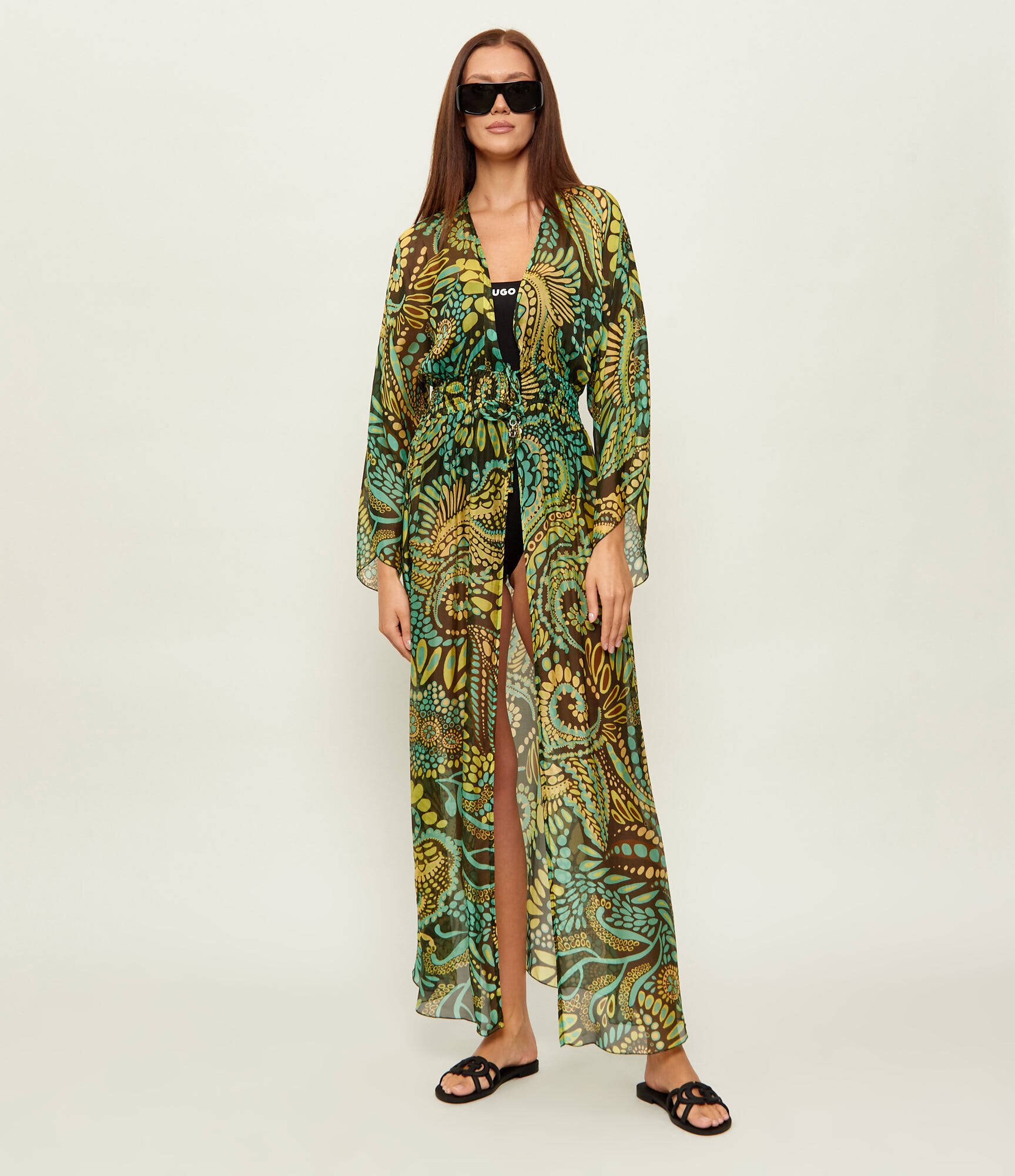 GUESS Mantie INES | Relaxed fit cu adaos de mătase