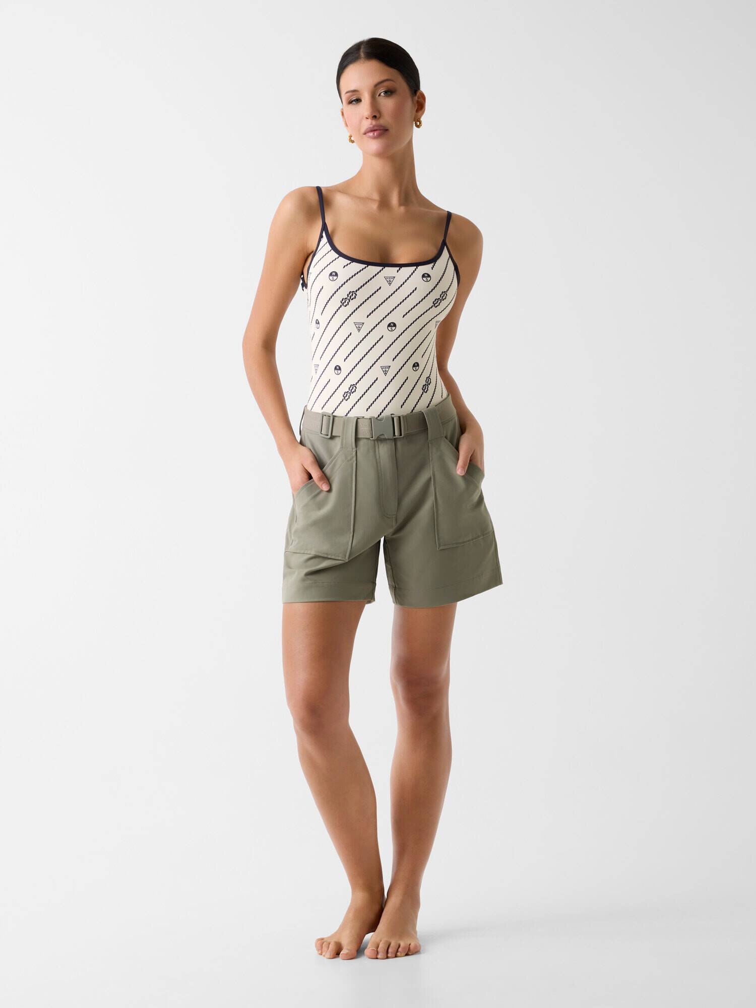 GUESS Pantaloni scurți + curea Carpenter | x North Sails | Relaxed fit