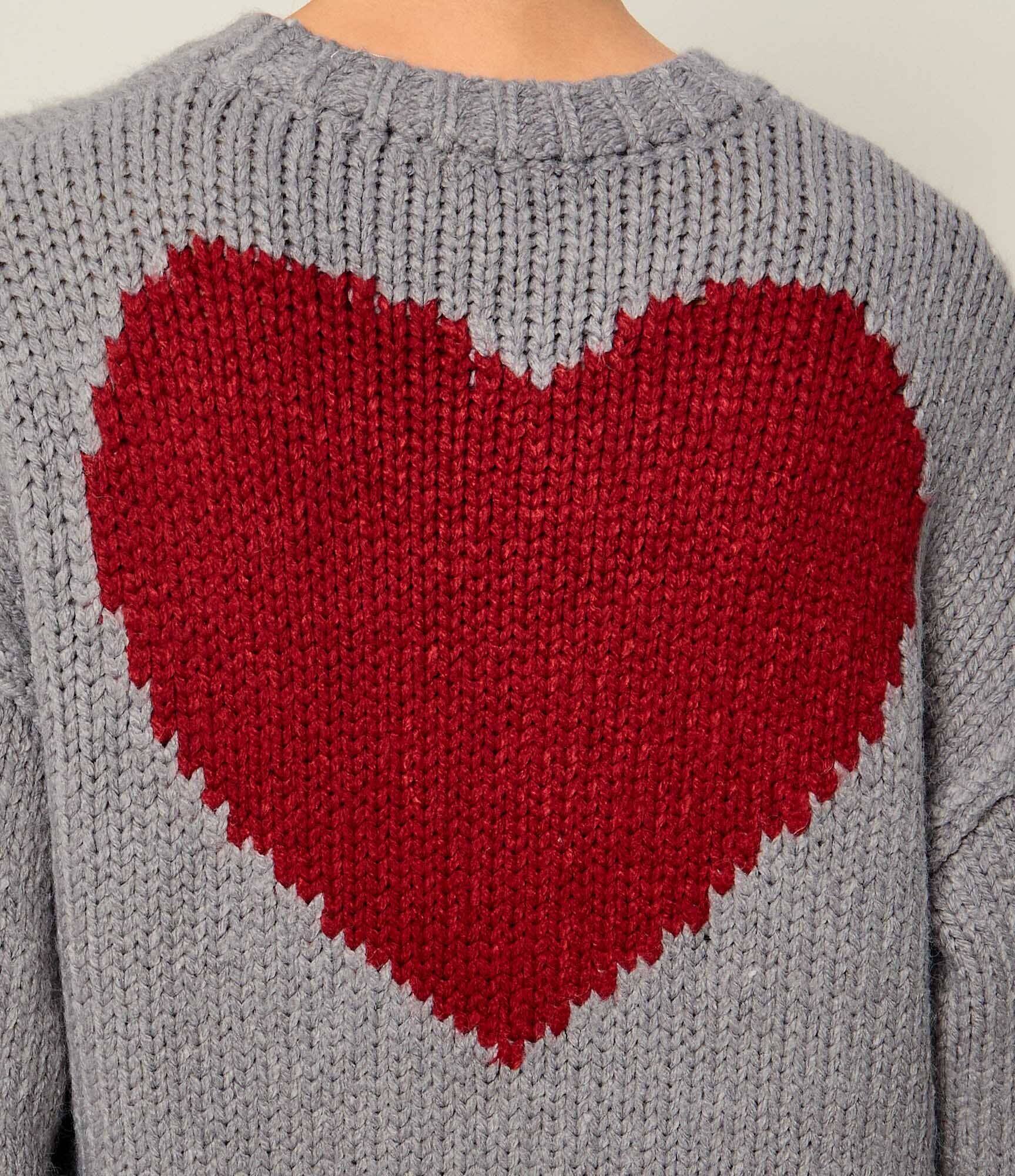 GUESS Pulover Anita Heart | Relaxed fit cu adaos de lână