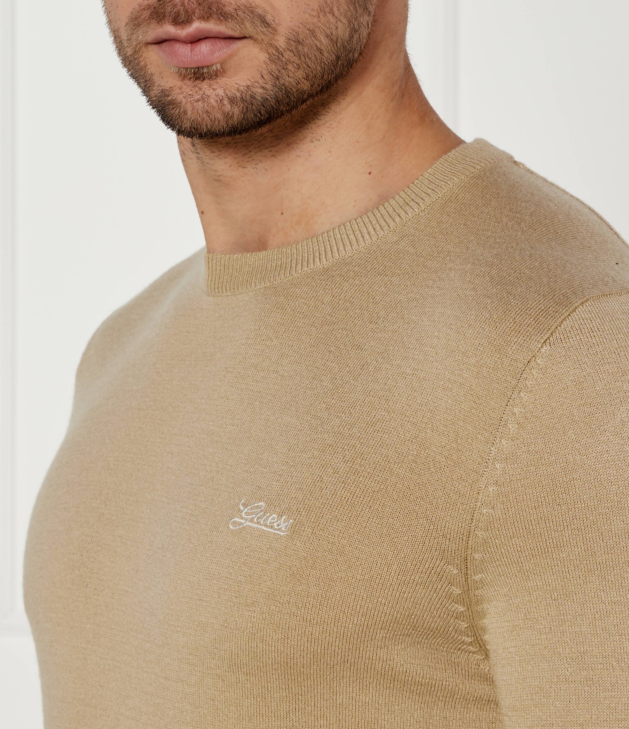 GUESS Pulover DANIEL | Regular Fit cu adaos de mătase