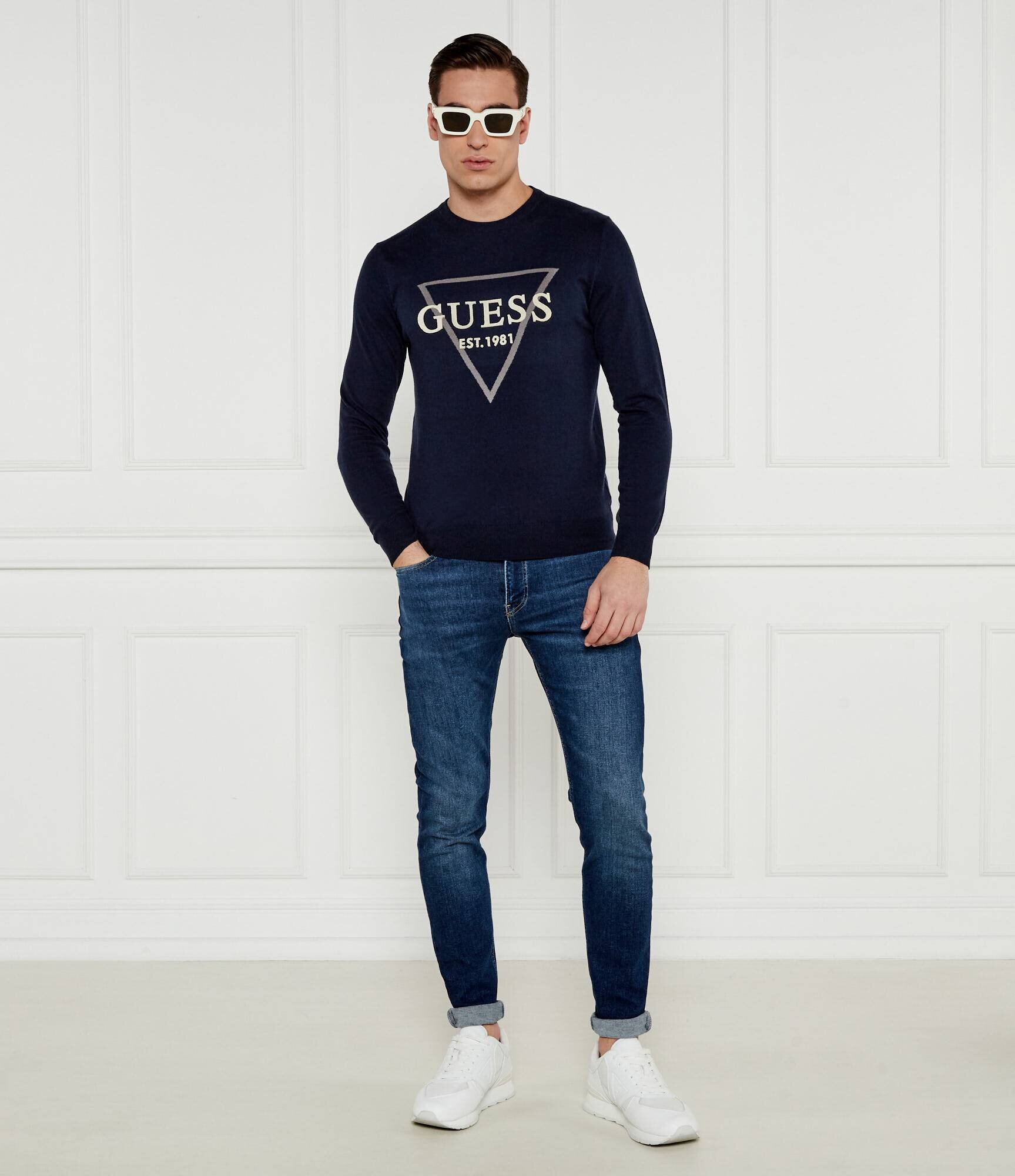 GUESS Pulover FABIAN | Regular Fit cu adaos de cașmir
