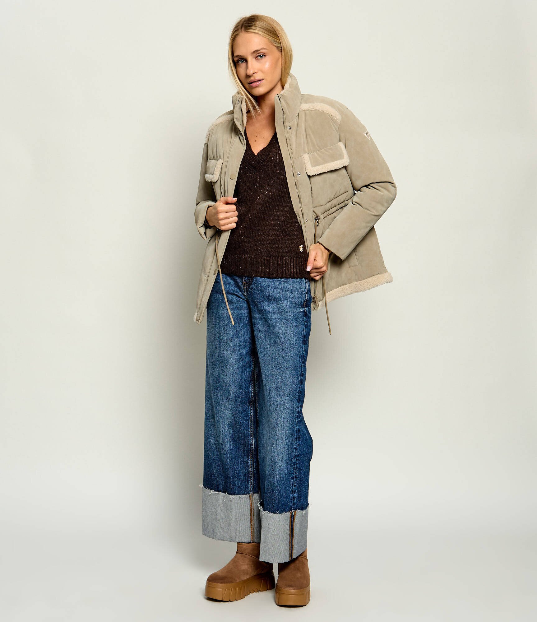 GUESS Pulover Jolene | regular fit cu adaos de lână