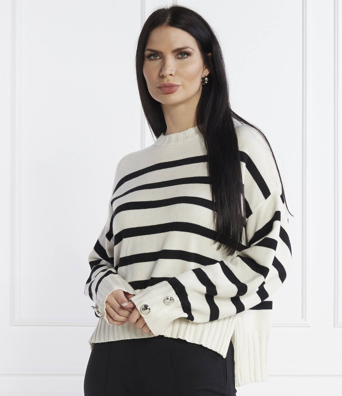 GUESS Pulover | Loose fit cu adaos de lână