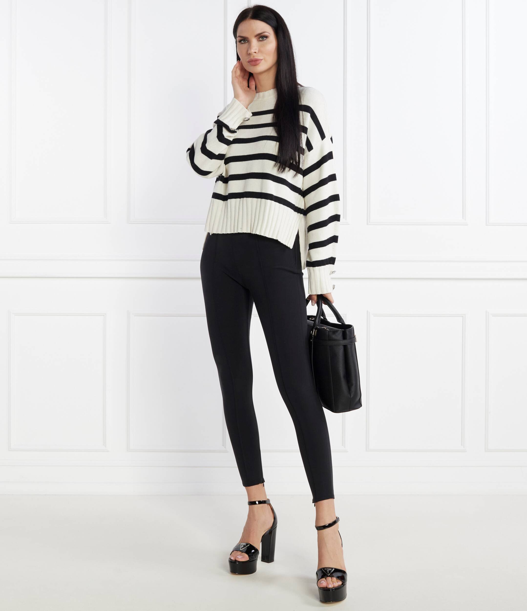 GUESS Pulover | Loose fit cu adaos de lână