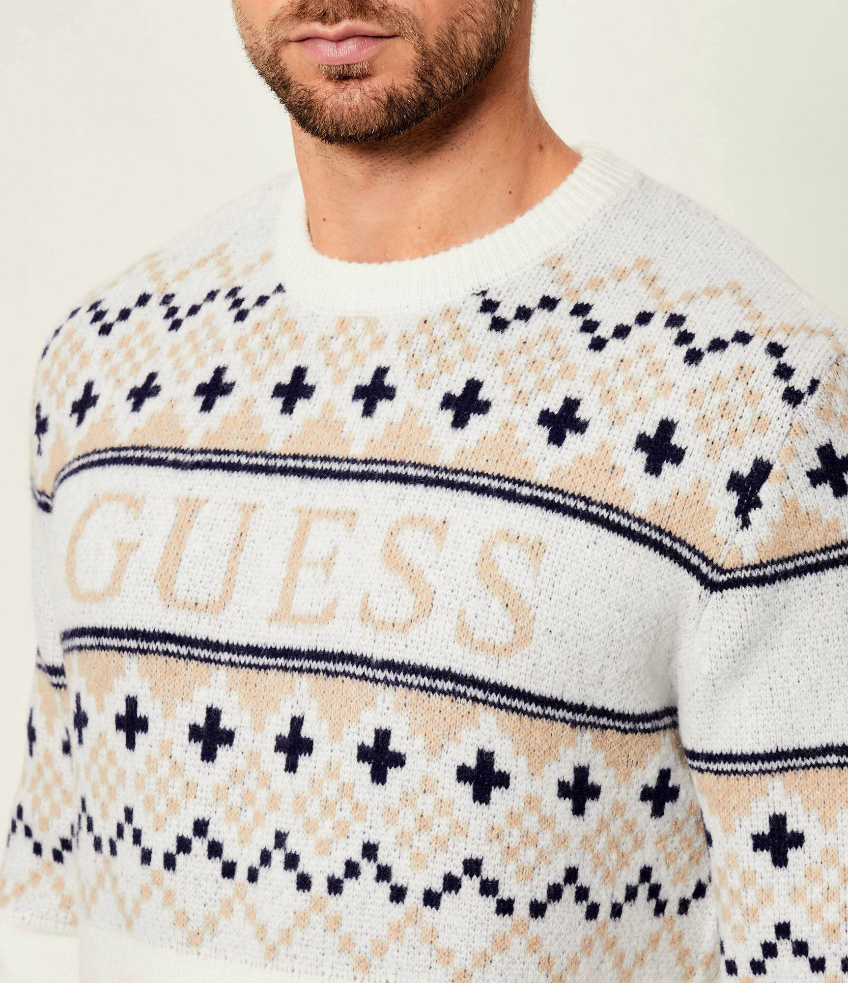 GUESS Pulover | regular fit cu adaos de lână