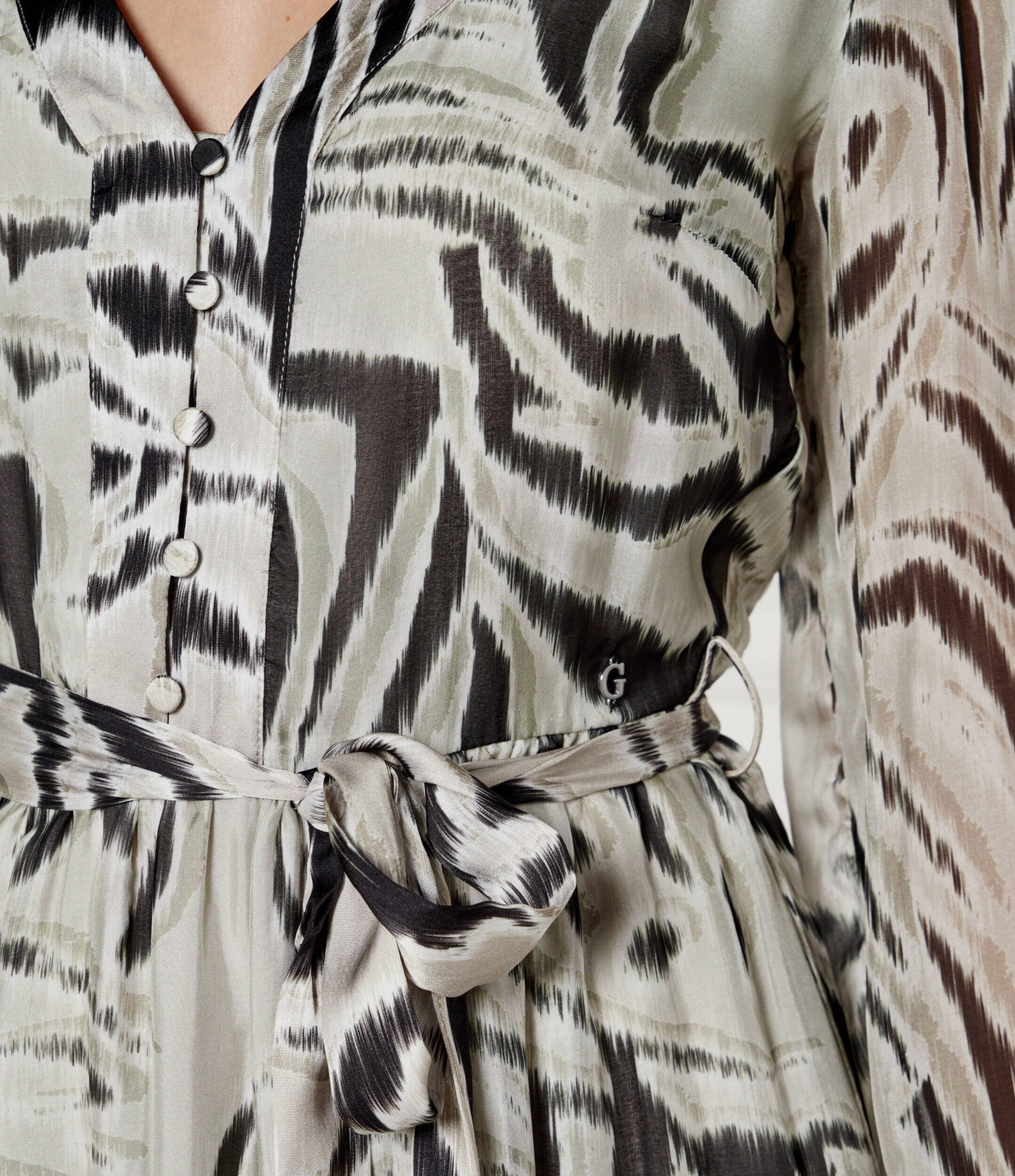 GUESS Rochie cu cordon MARCELLE cu adaos de mătase