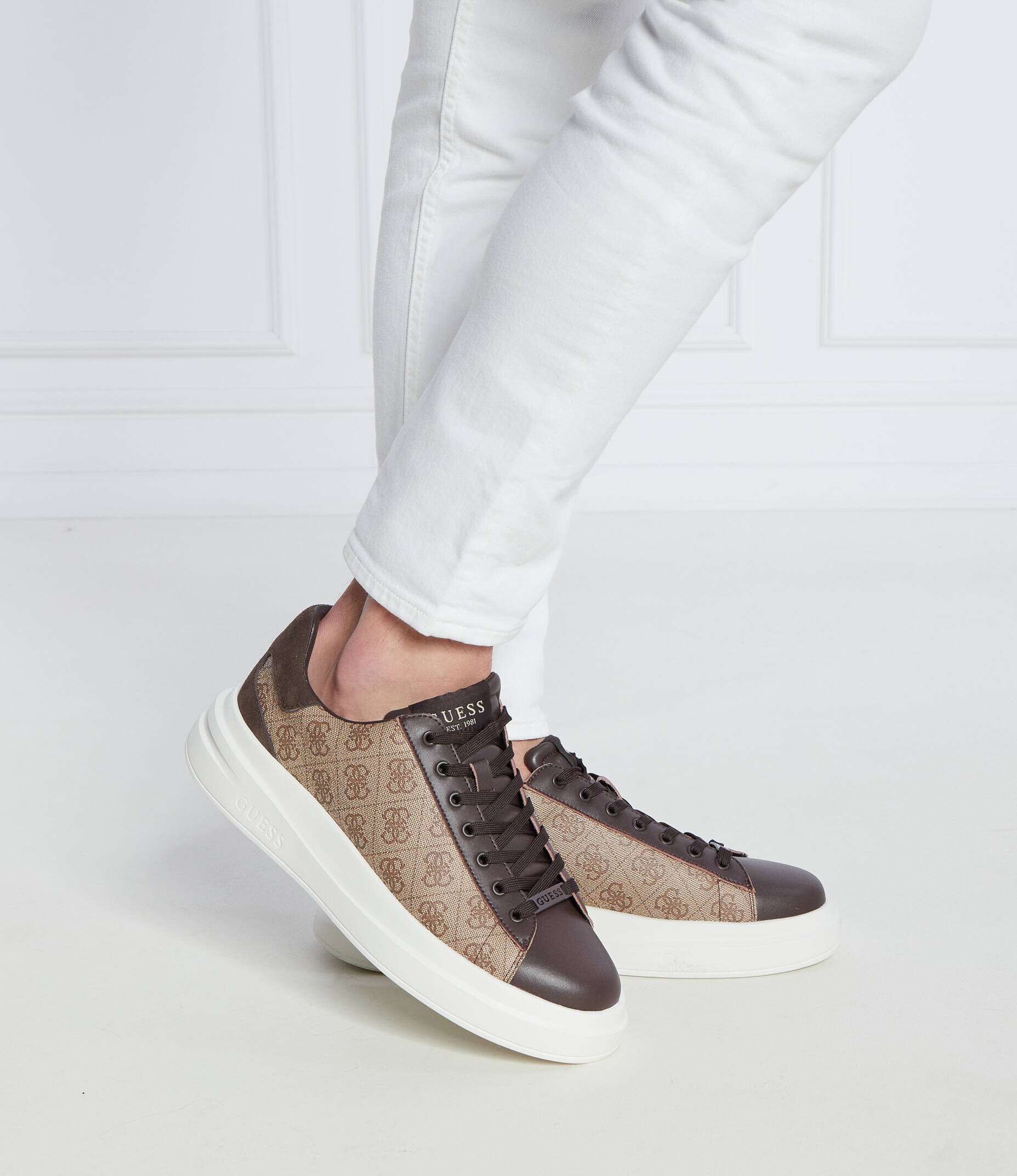 GUESS Sneakers ELBA CARRYOVER cu adaos de piele