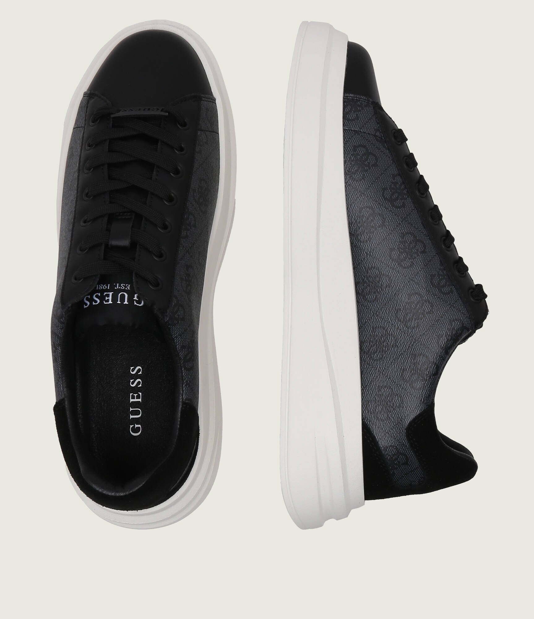 GUESS Sneakers ELBA cu adaos de piele