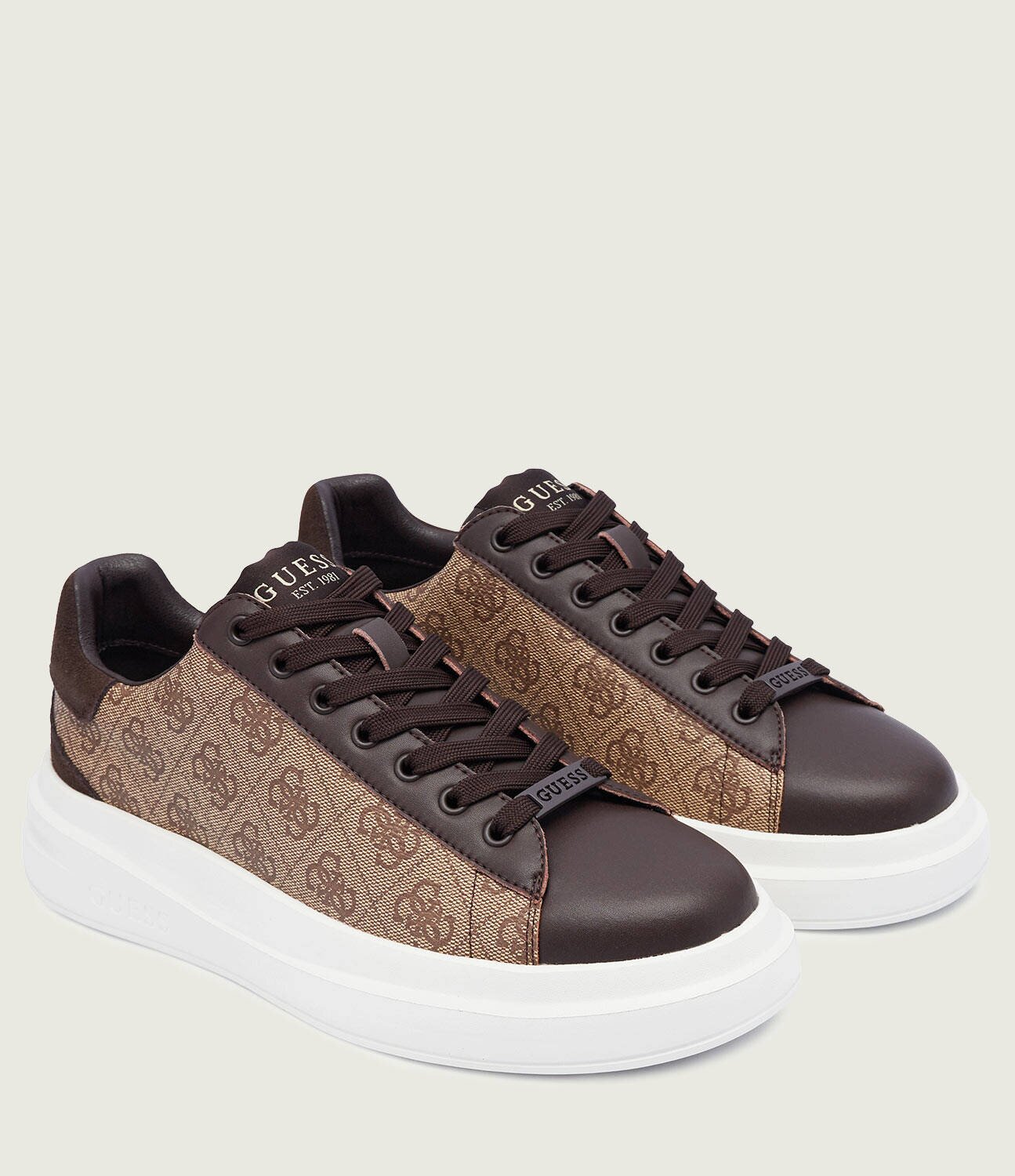 GUESS Sneakers ELBA cu adaos de piele