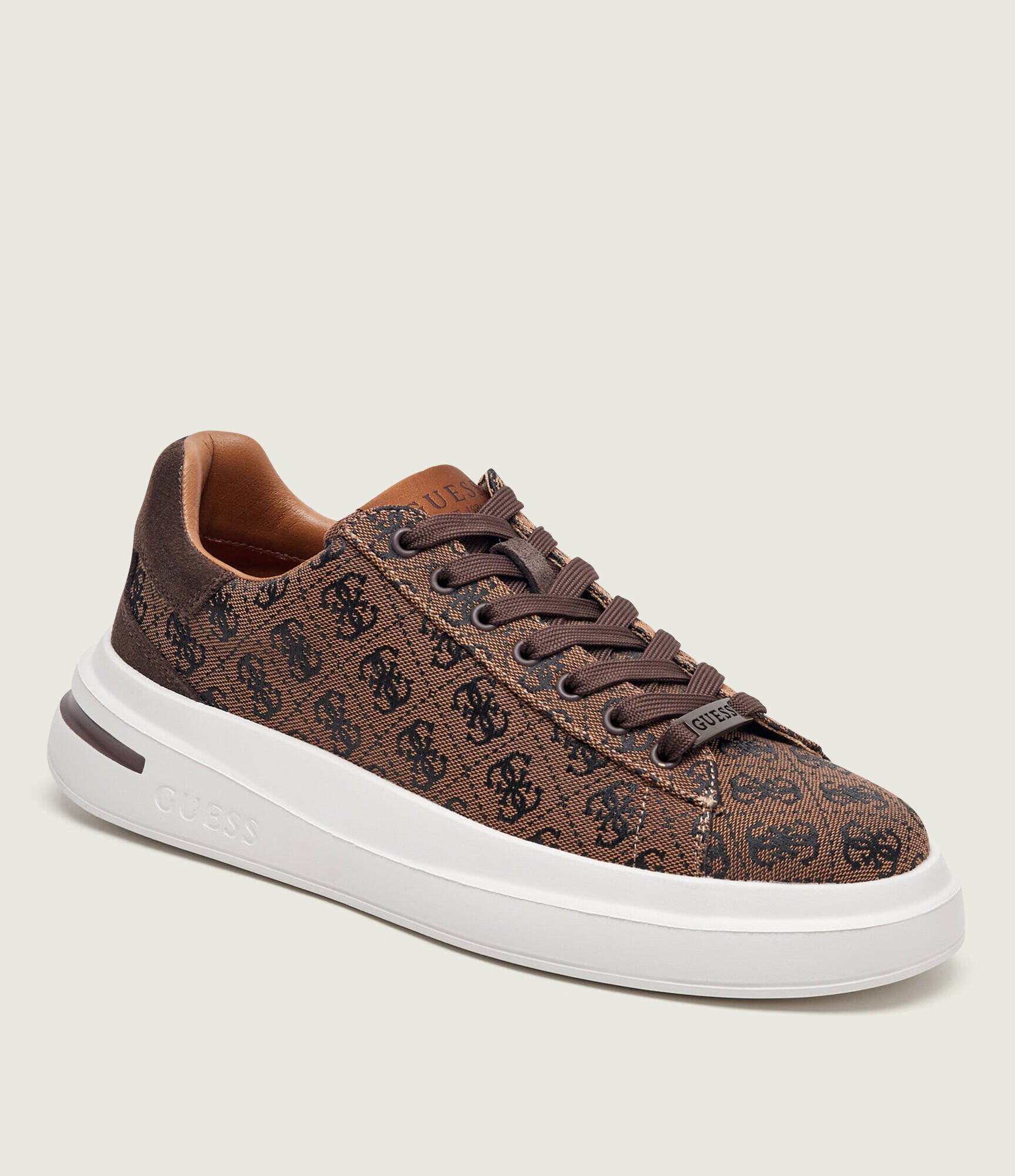 GUESS Sneakers ELBA | piele întoarsă