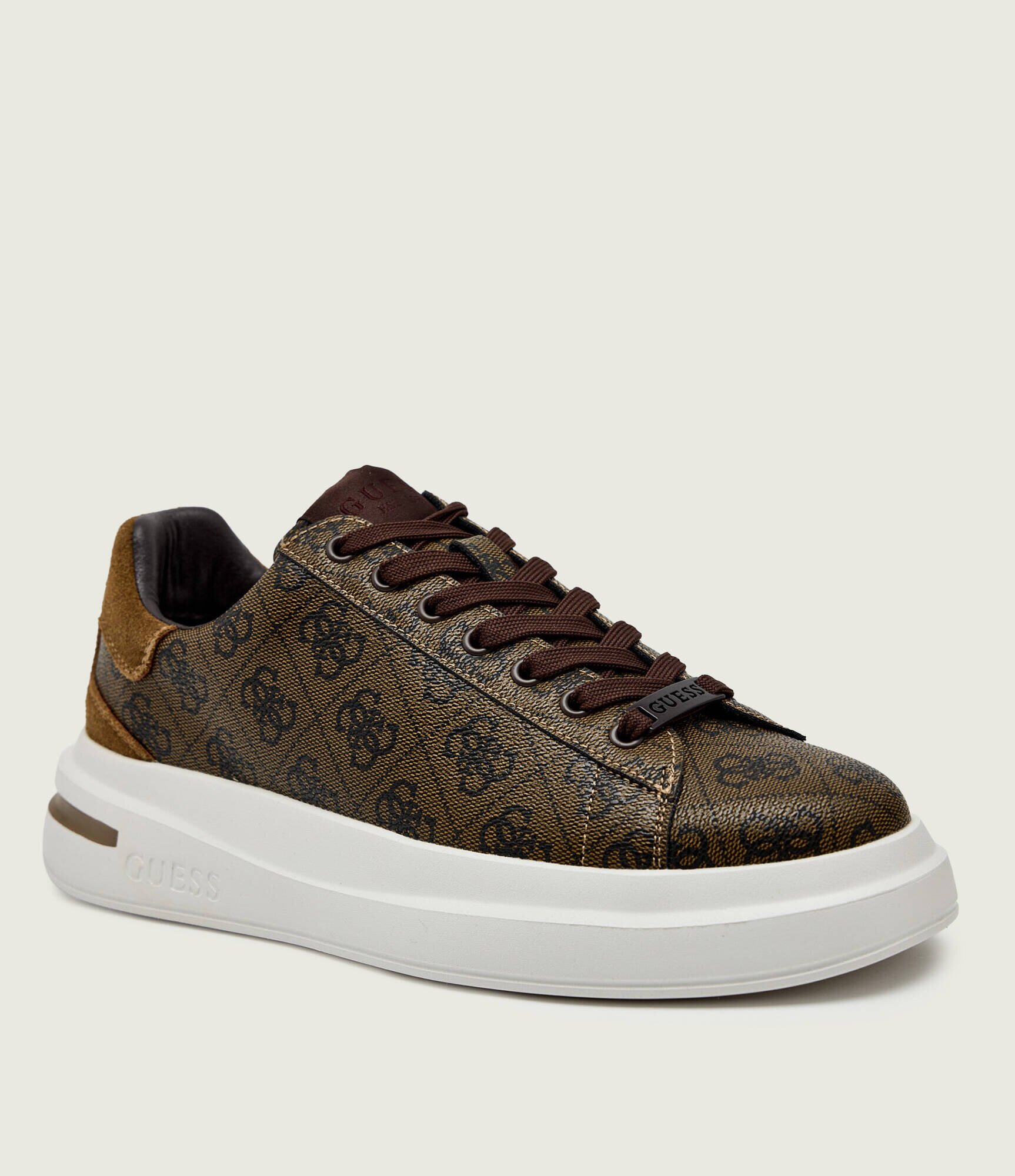 GUESS Sneakers ELBA | piele întoarsă