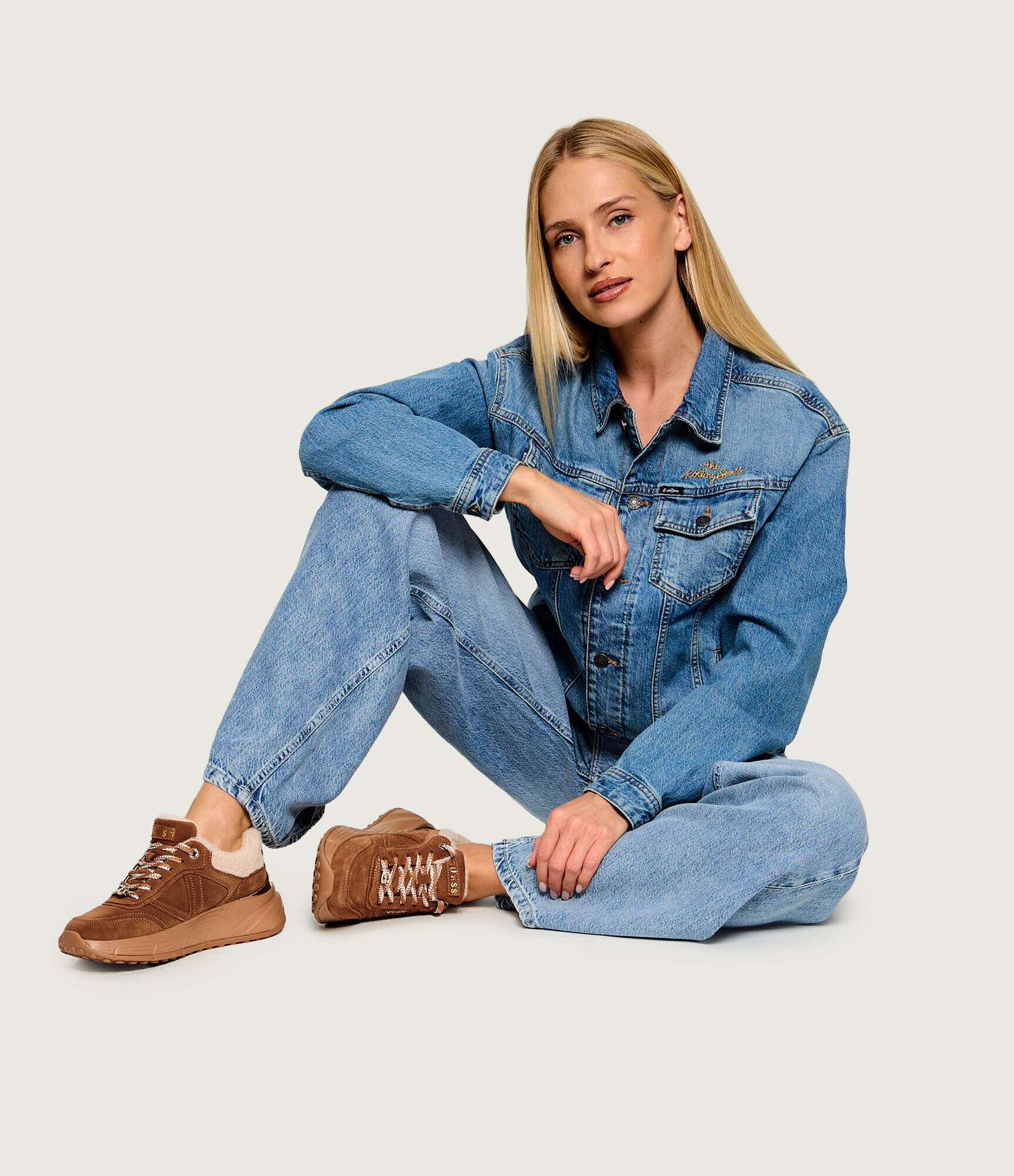 GUESS Sneakers Facter2 | shearling | piele întoarsă